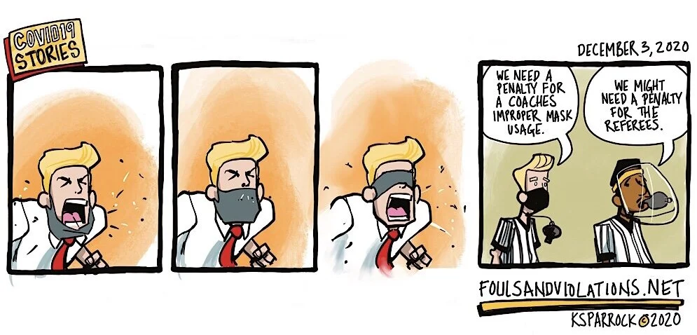 Proper use of a mask.