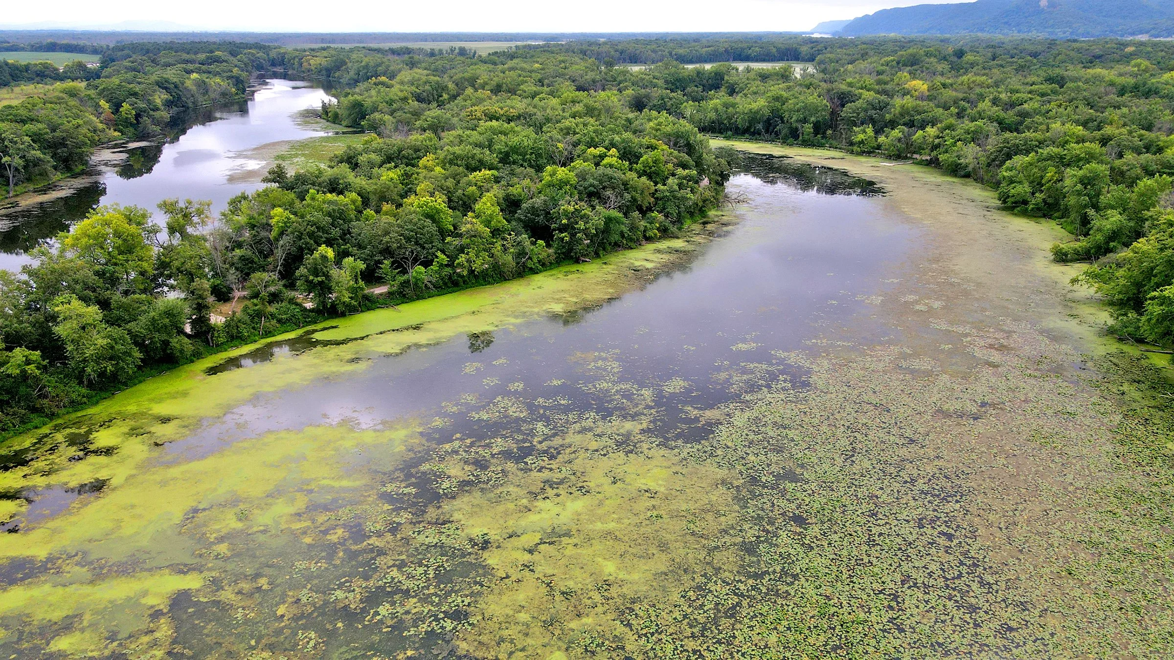 An overview shot of the south end of Second Lake
