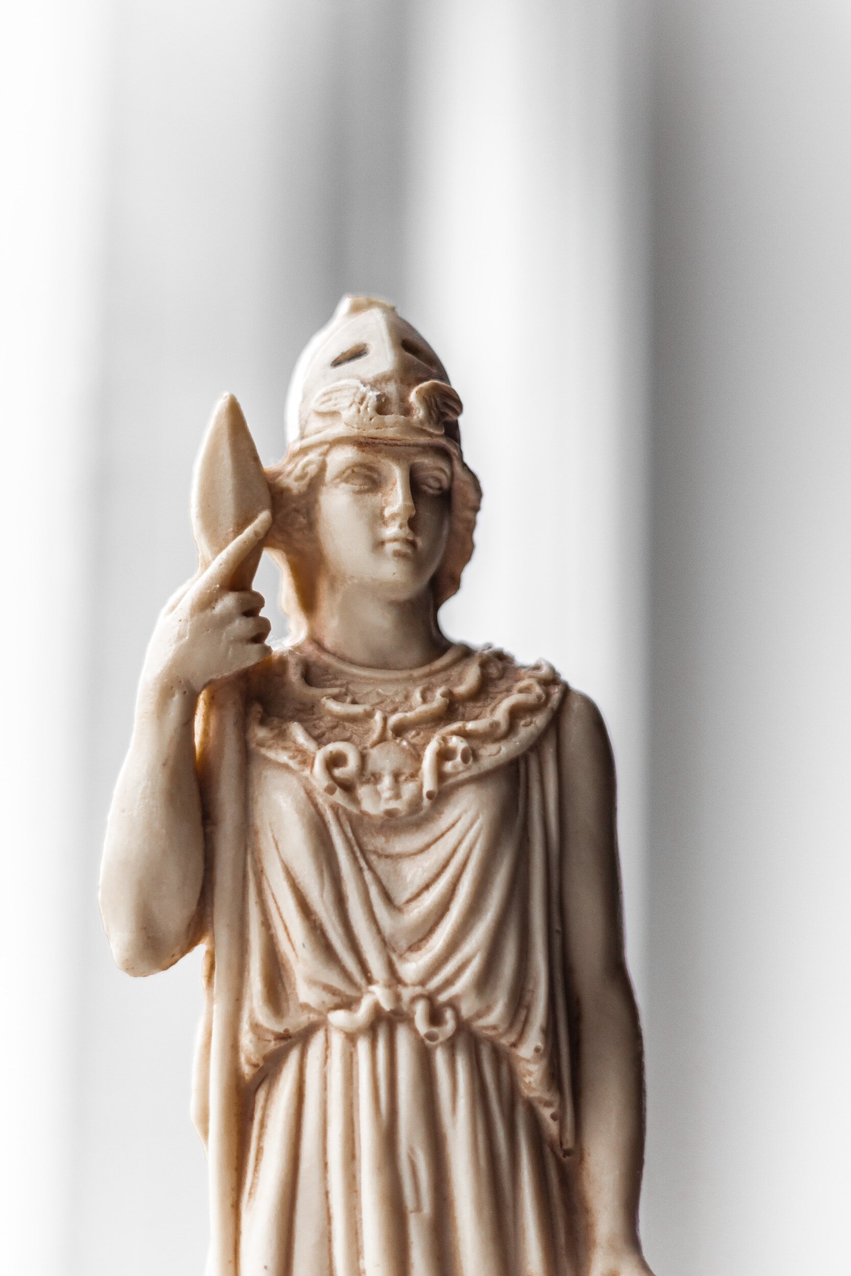 White stone statue of Athena