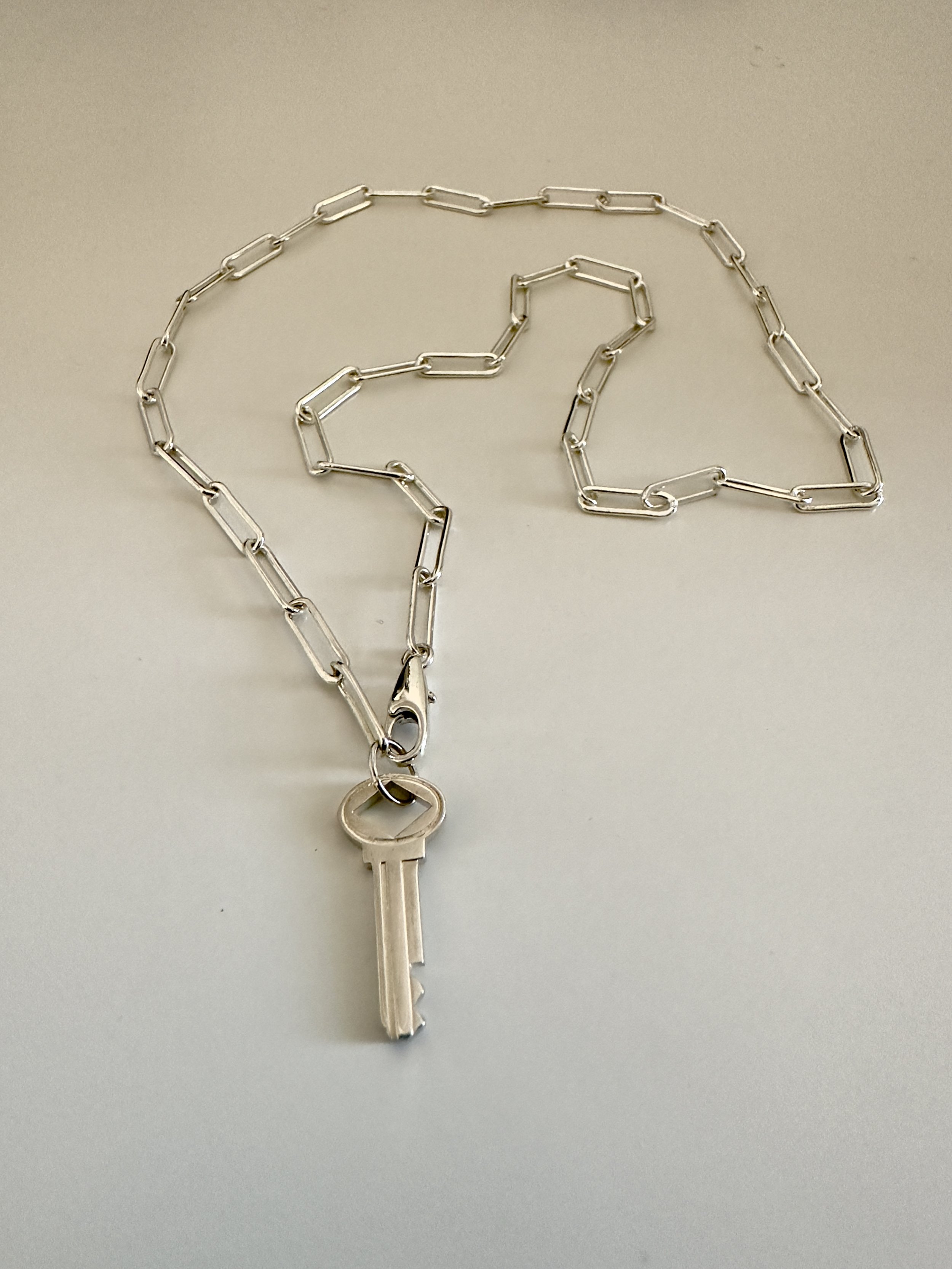 the KEY TO paper clip necklace