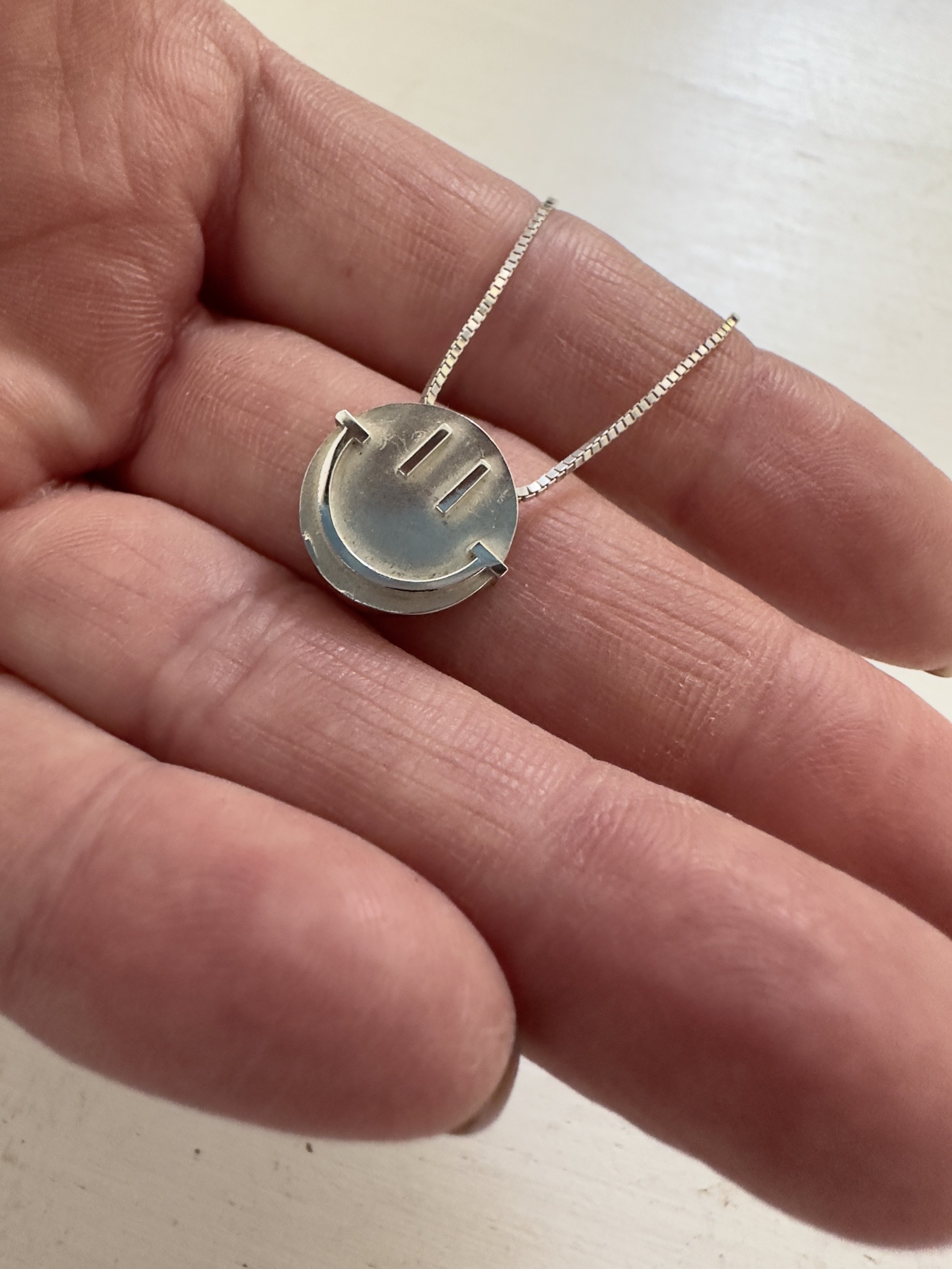 silver SMILE necklace