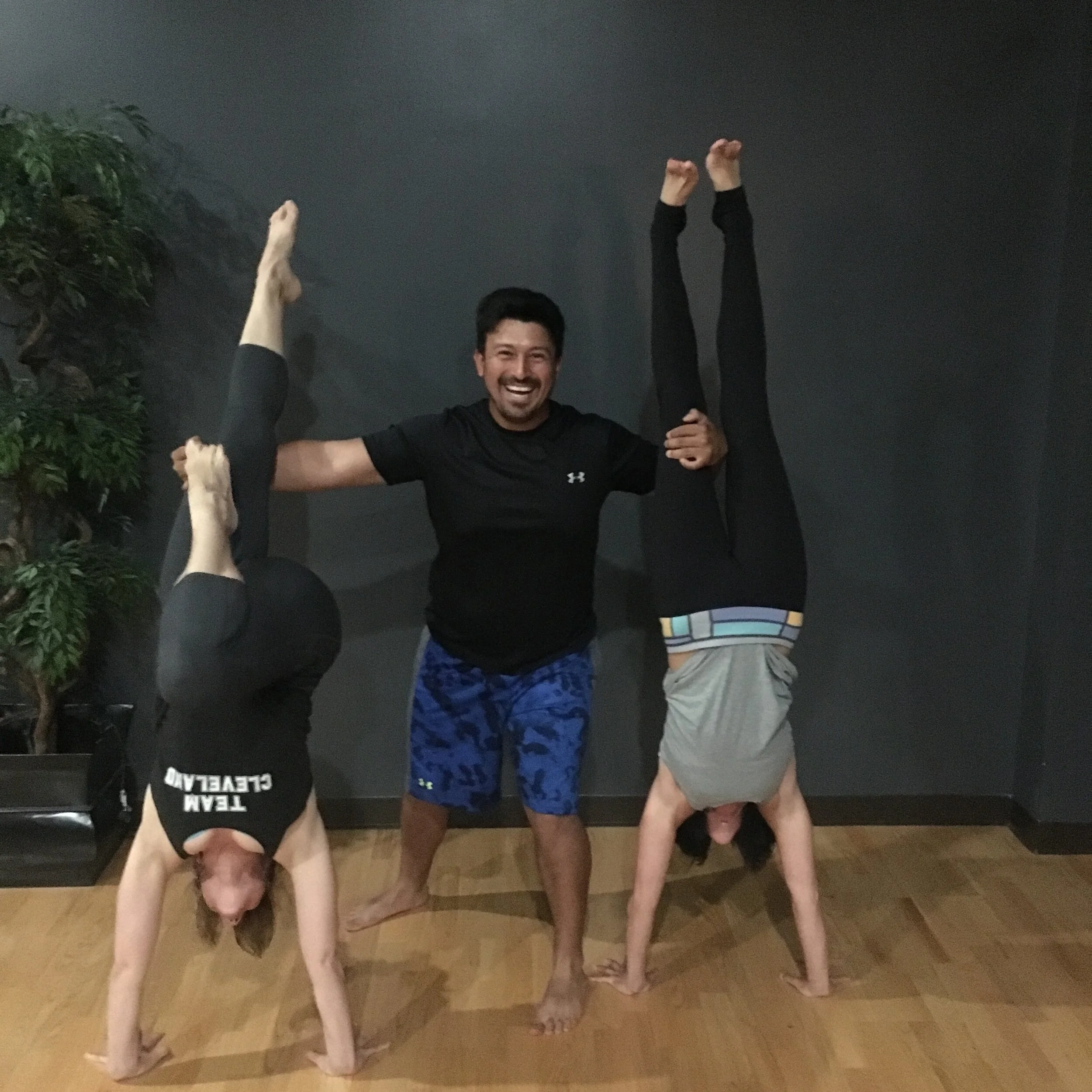 IBY teacher Sally Brooks, Performance Coach Oscar Gutierrez, and IBY teacher Katie Brown
