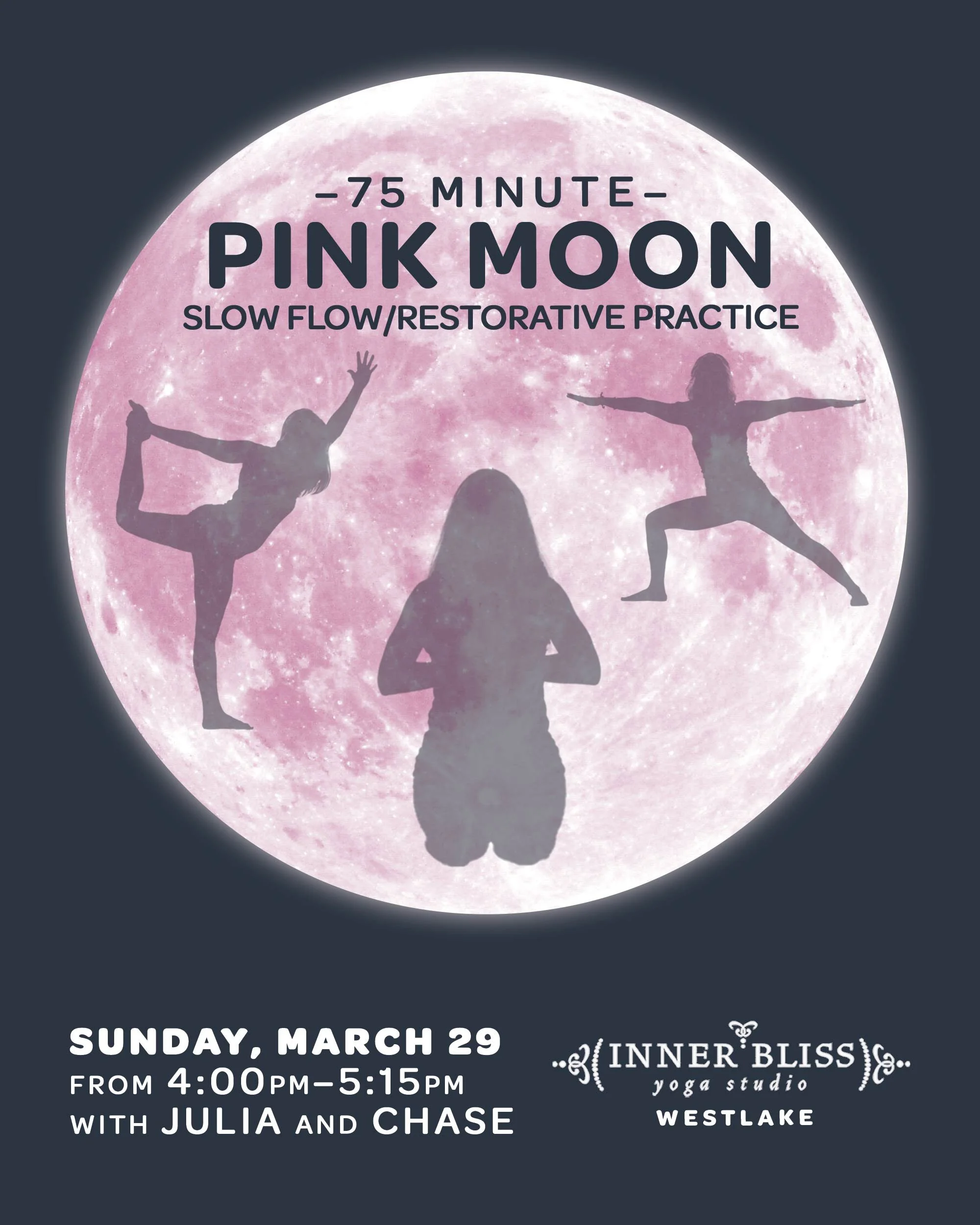 Pink Moon 75 Minute Restorative Class with Julia and Chase 