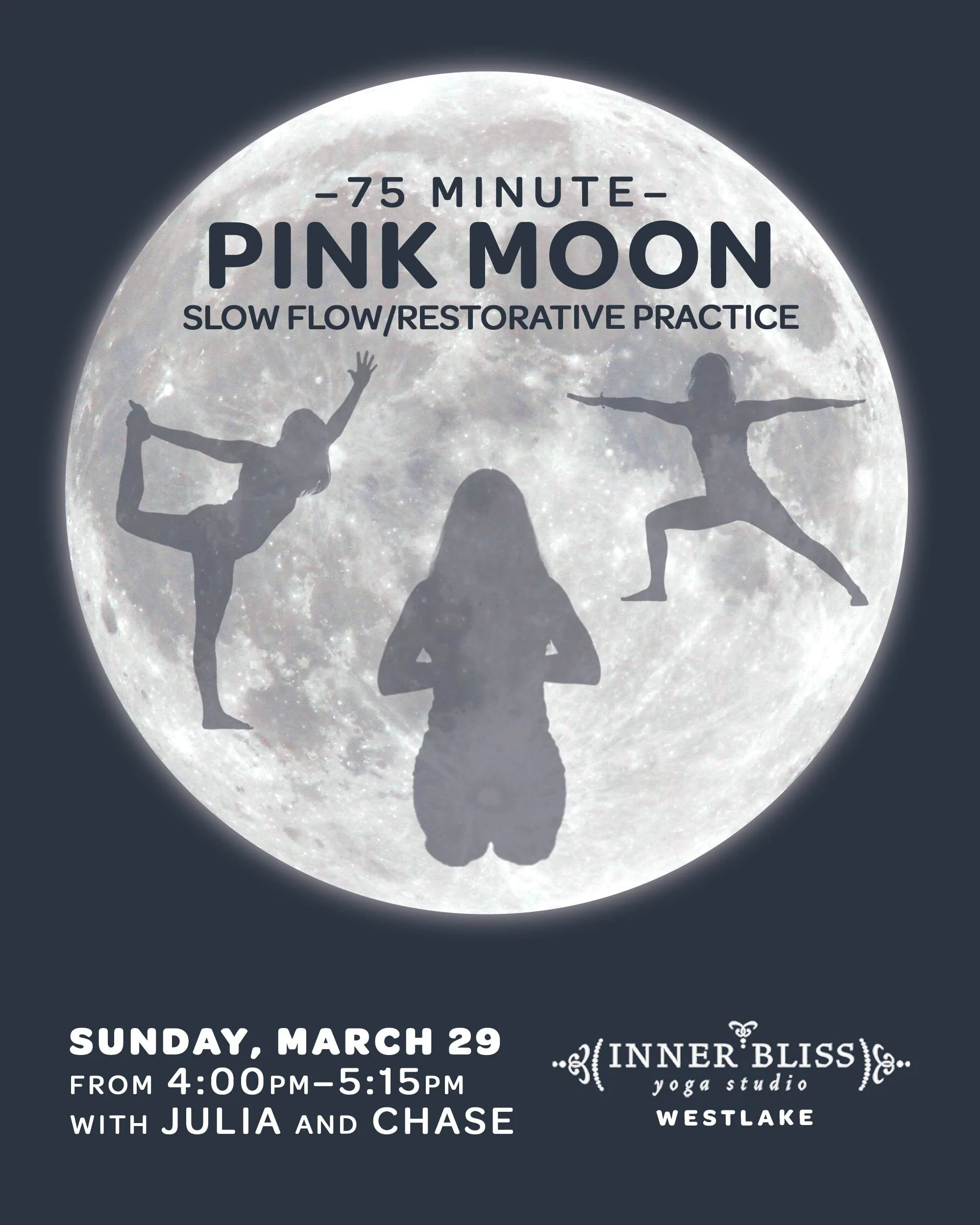 Pink Moon 75 Minute Restorative Class with Julia and Chase 