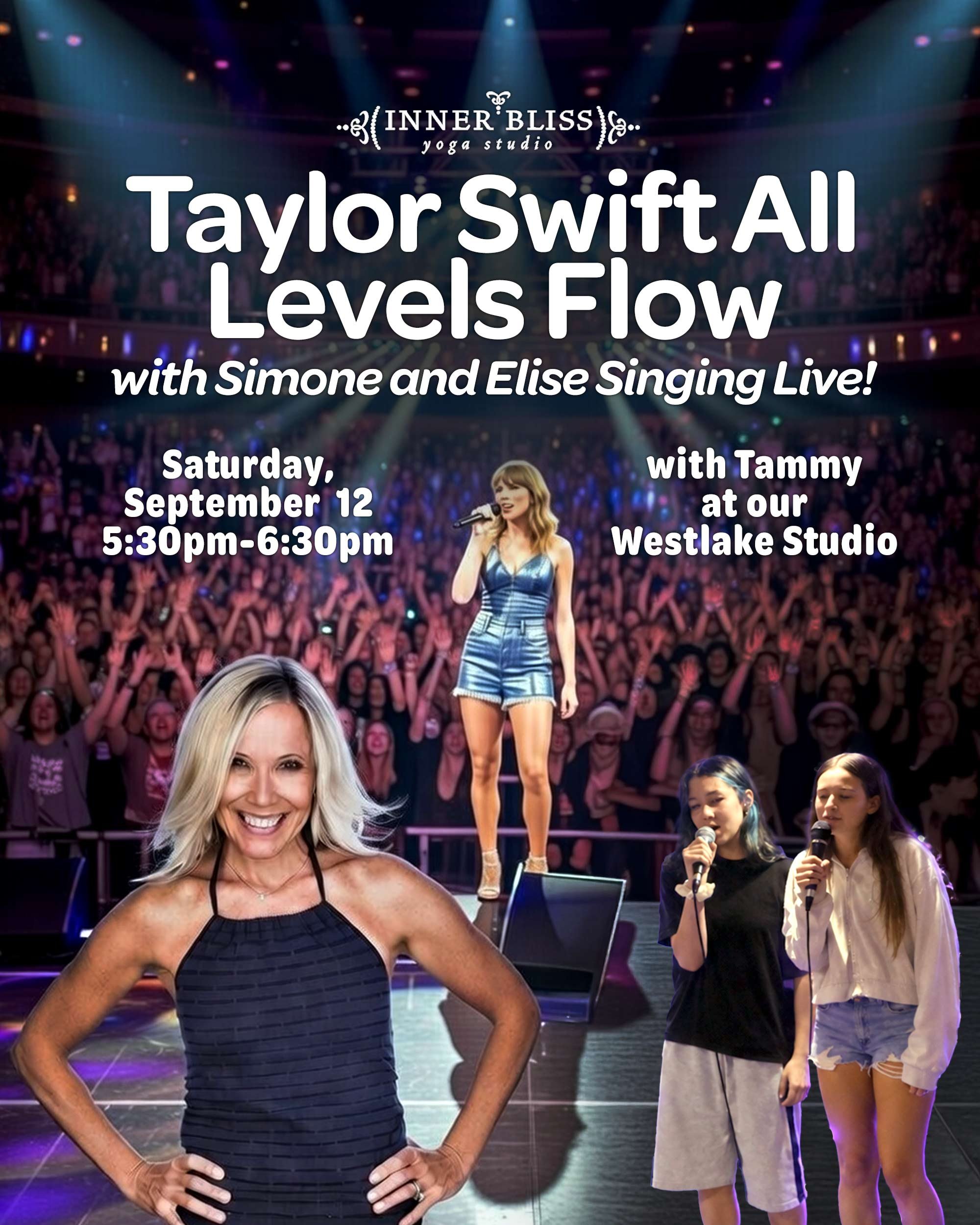 Taylor Swift All Levels Flow Class with Simone and Elise Singing