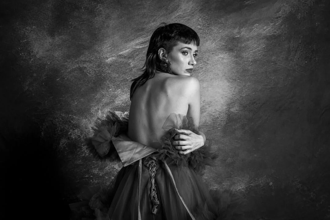mono emotove ball gown