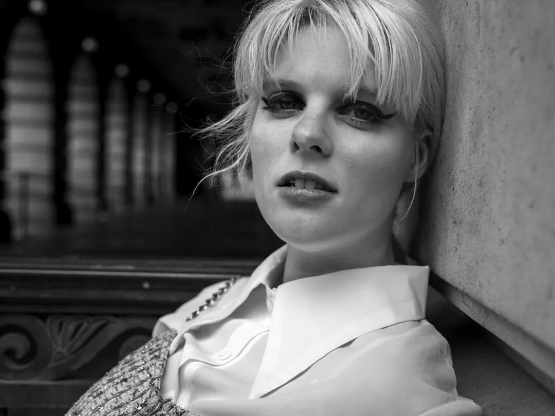 woman sitting steps