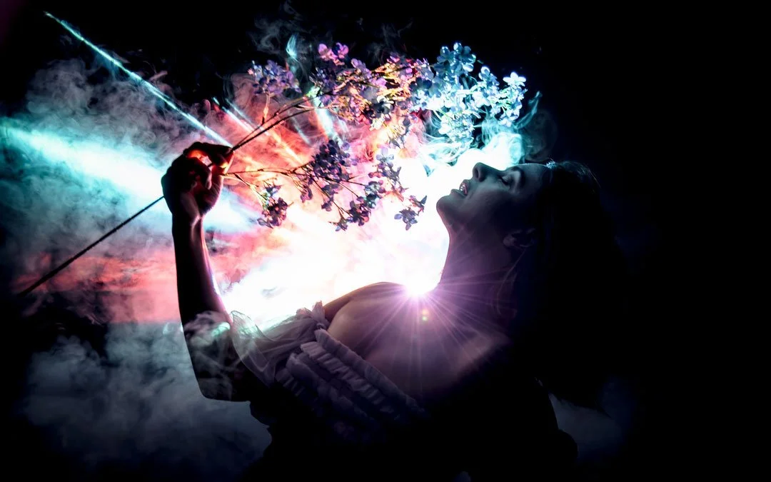 woman projector colour