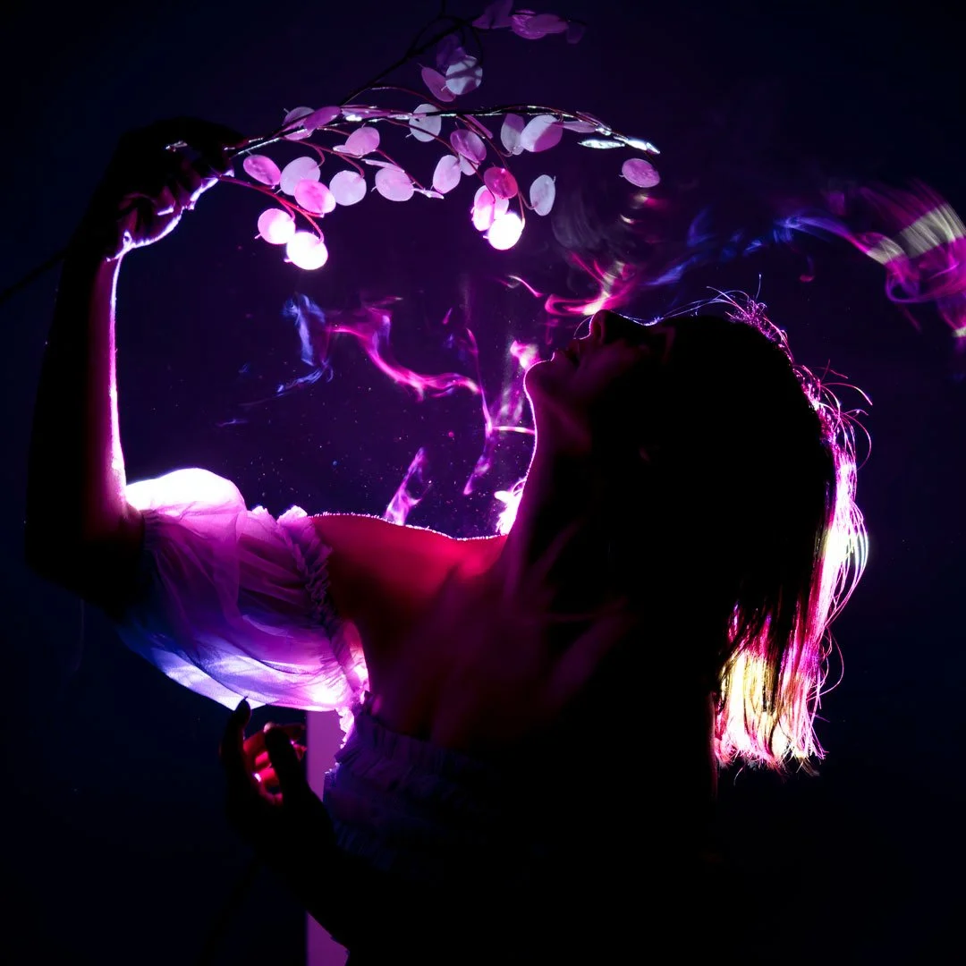 woman projector colour