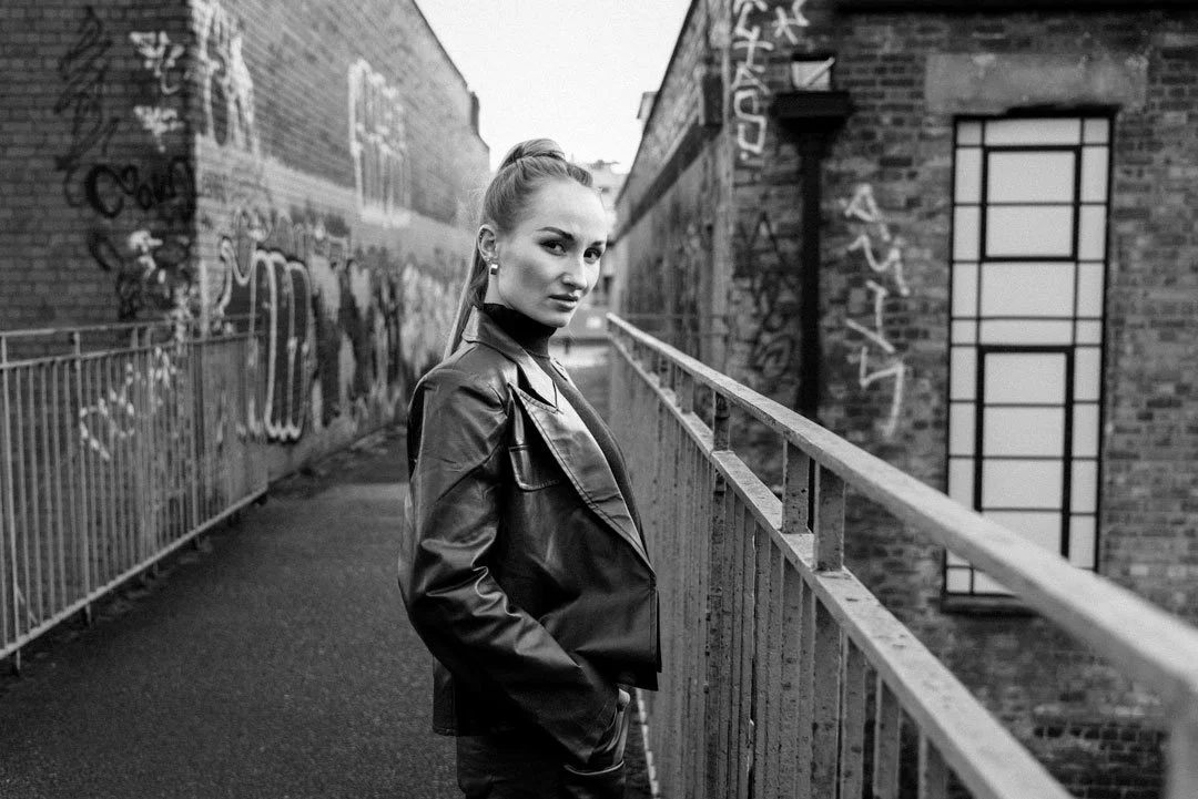 woman canal bridge attitude