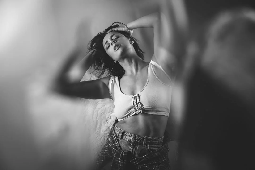 woman grace falling upwards wings