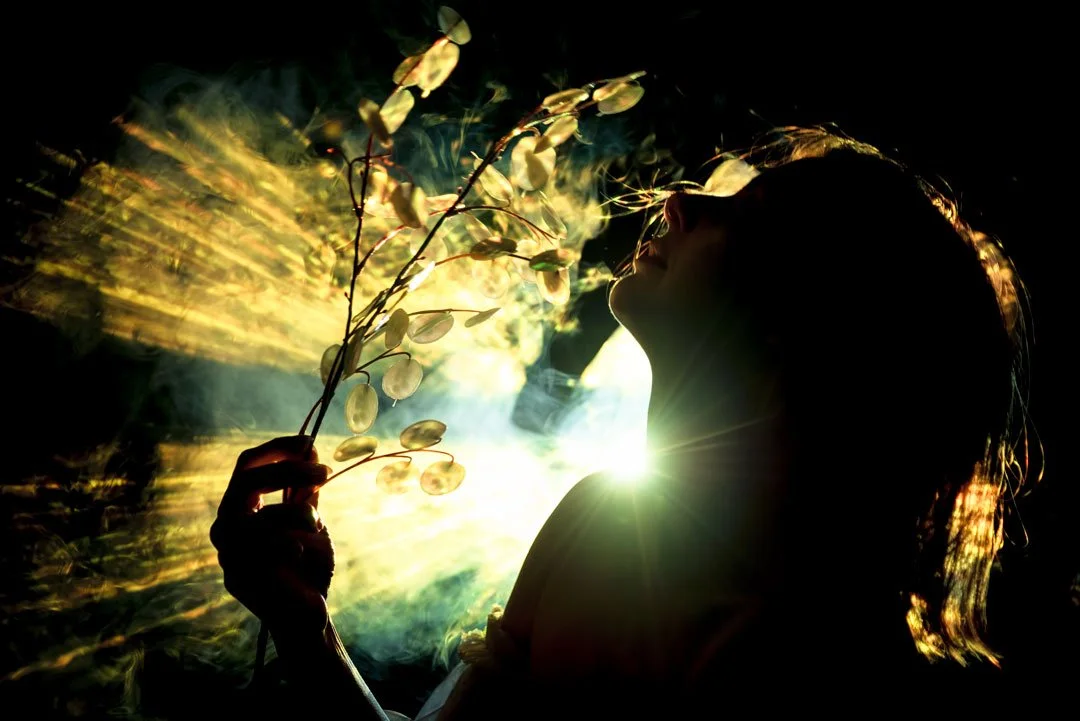 woman projector colour