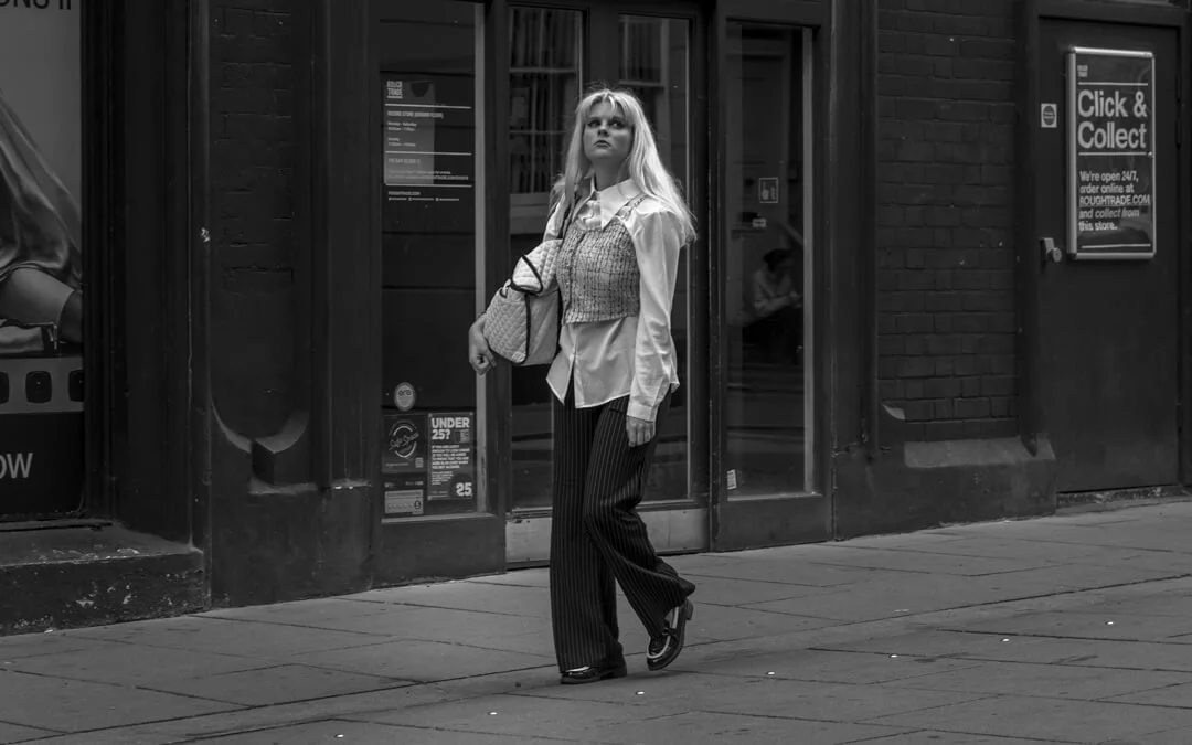 woman walking lonely