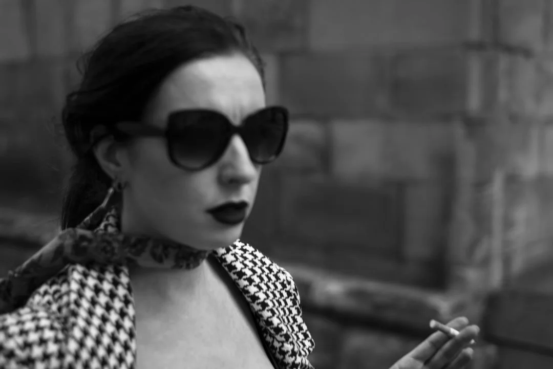 woman spy espionage smoking