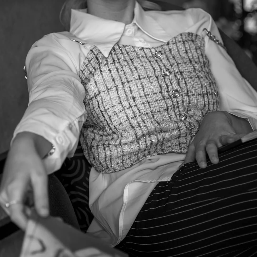 woman sitting book