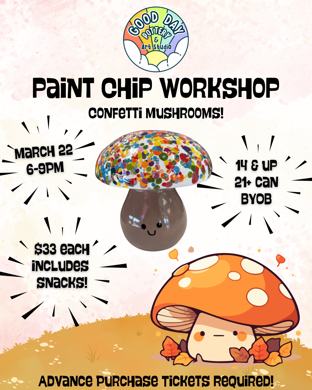 Paint Chip Workshop - Confetti Mushrooms!
