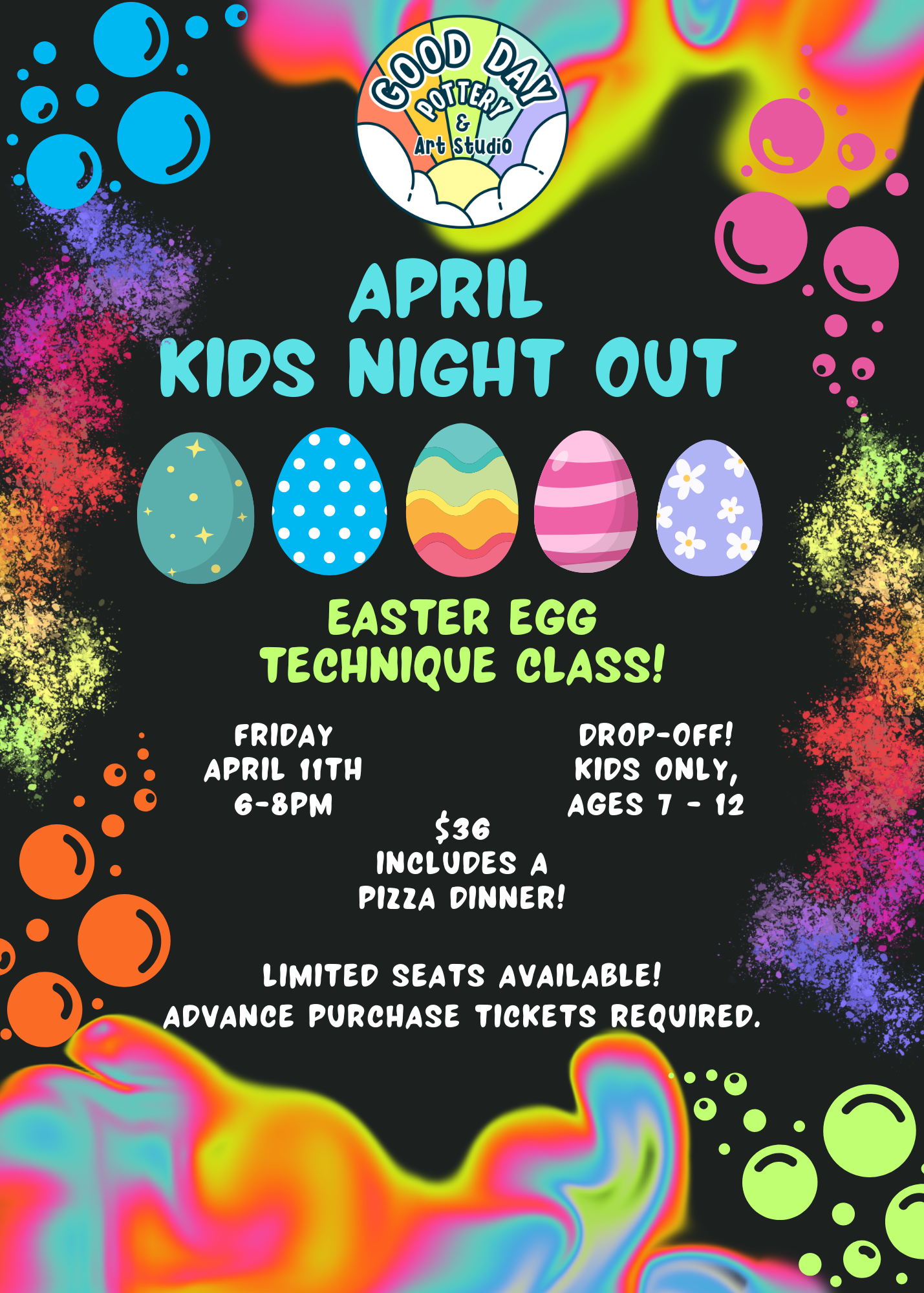 April Kids Night Out - Easter Egg Technique Class!