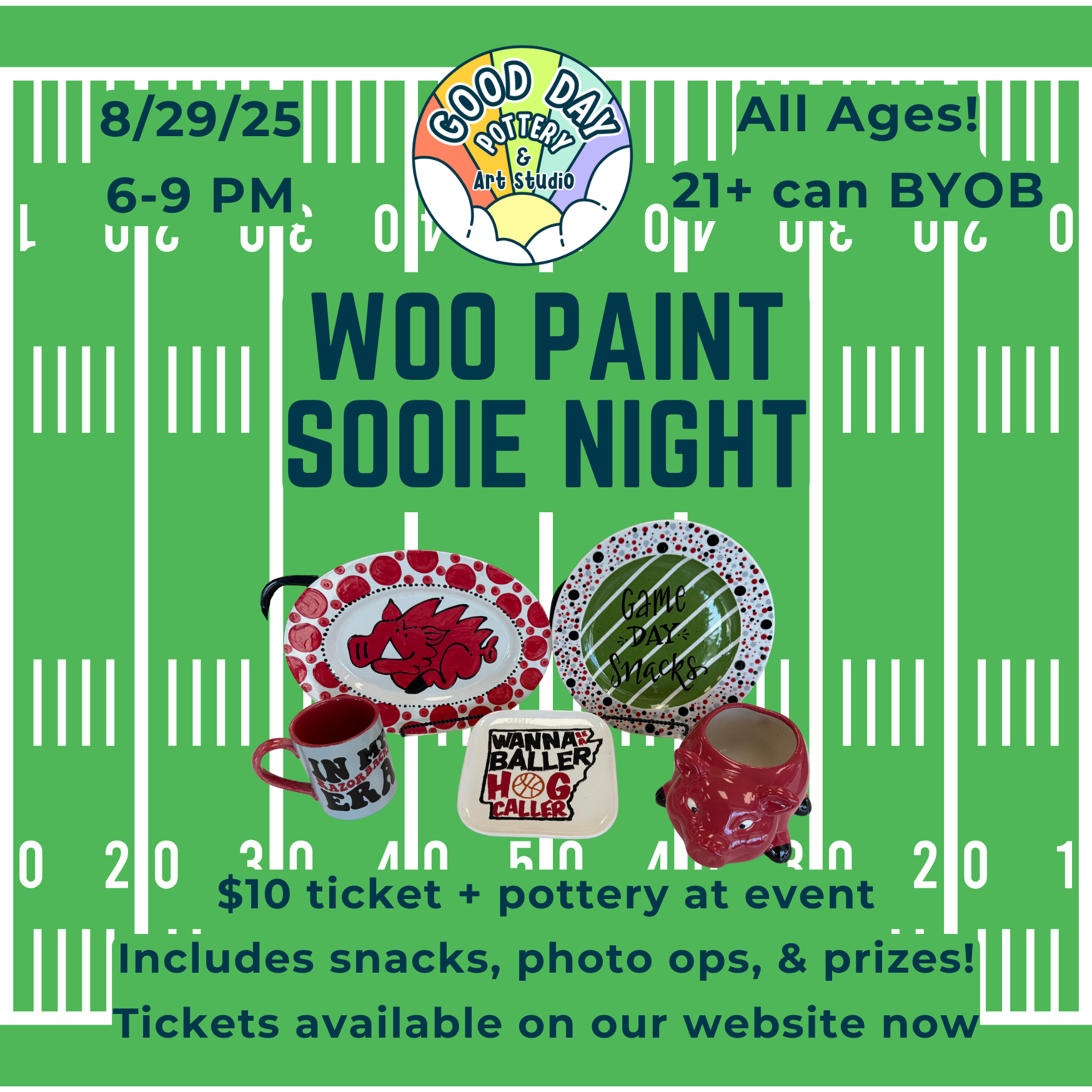 Woo Paint Sooie! Razorback Painting Party