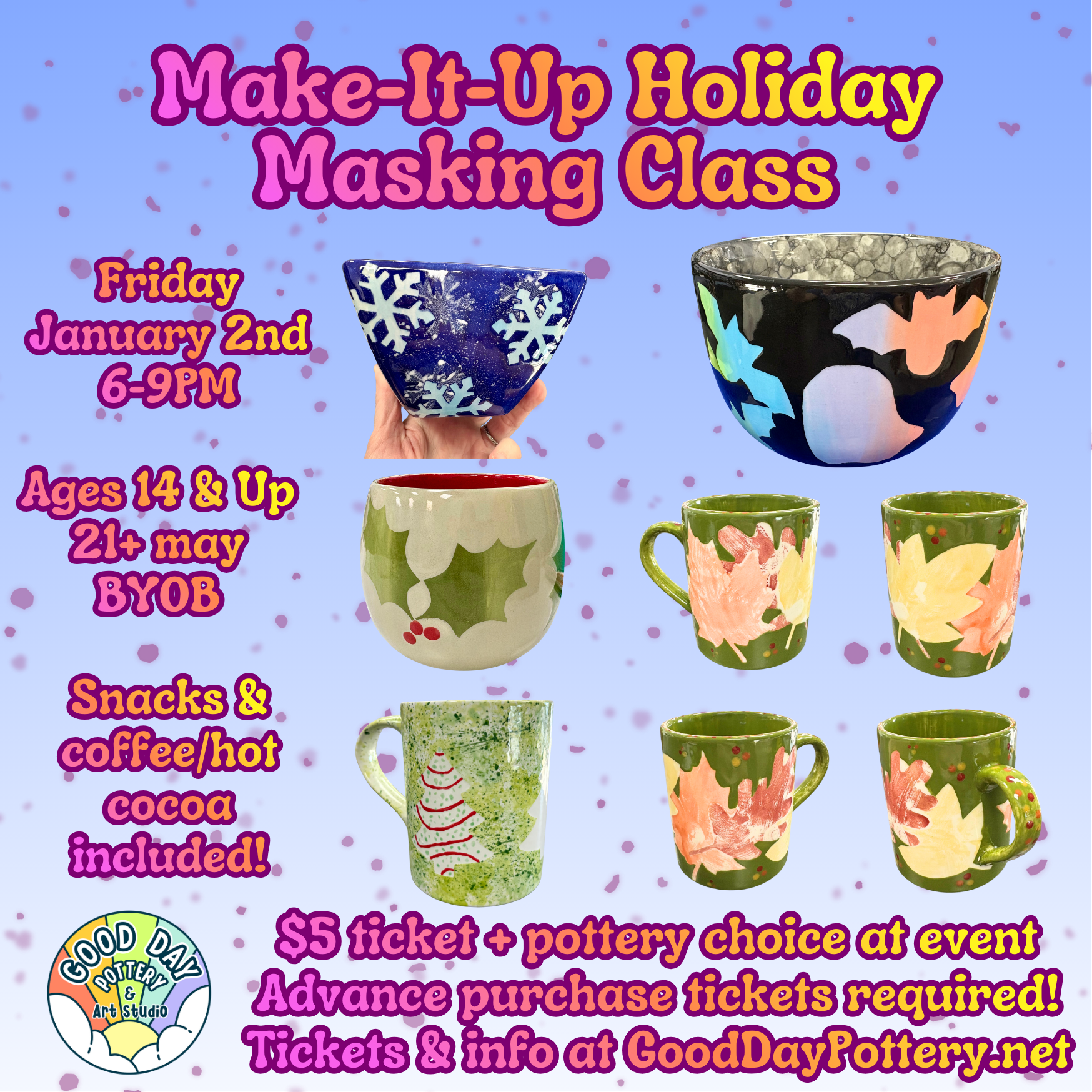 Make-It-Up Holiday Masking Class