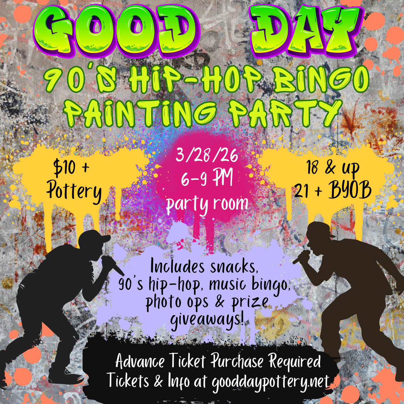90's Hip Hop Bingo Painting Party