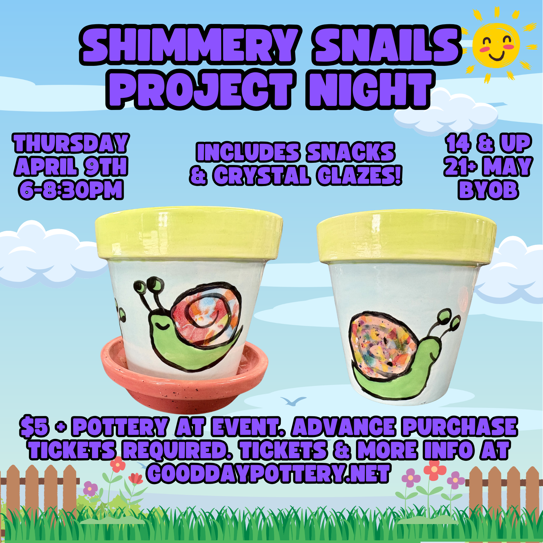 Shimmery Snails Project Night