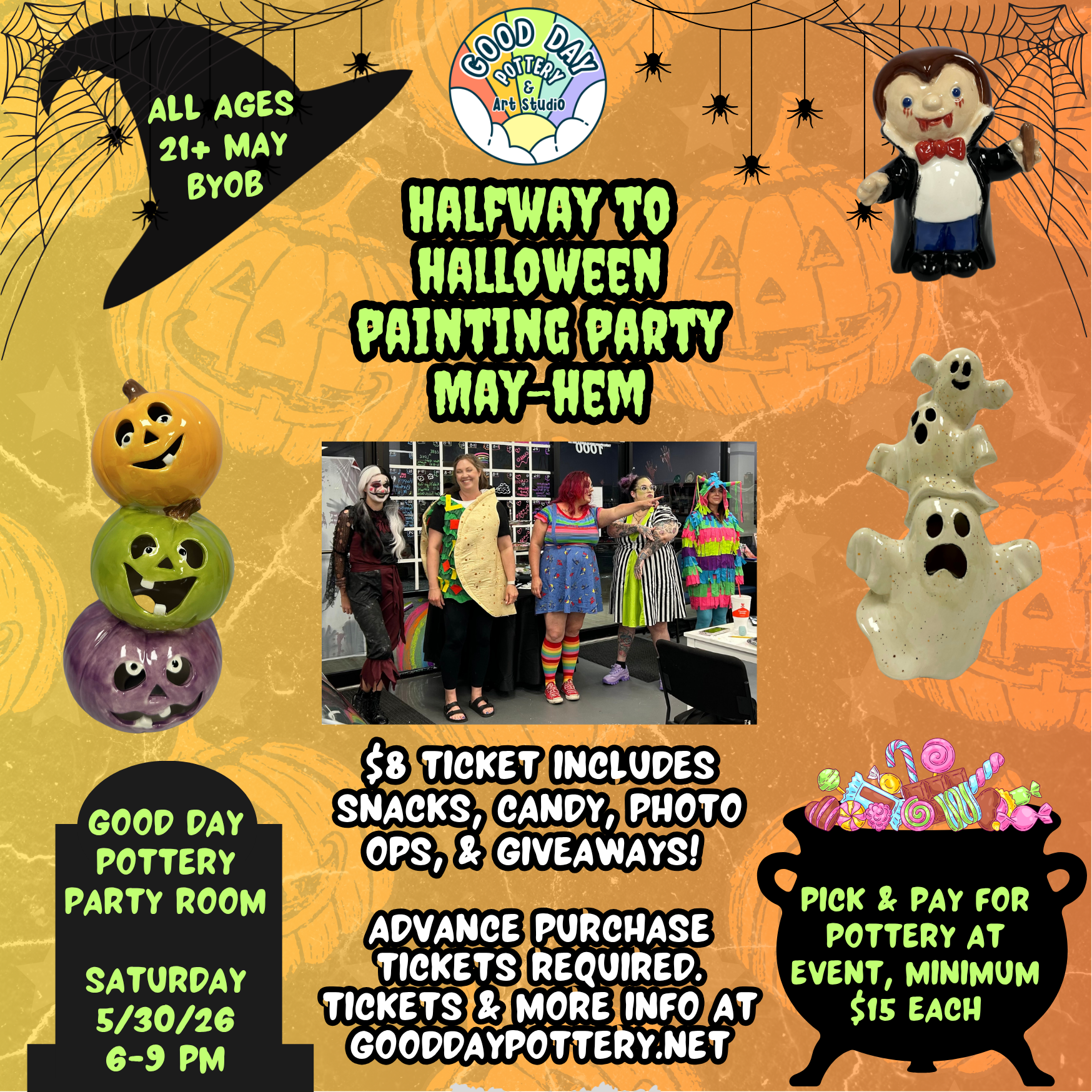 Halfway to Halloween Painting Party May-hem