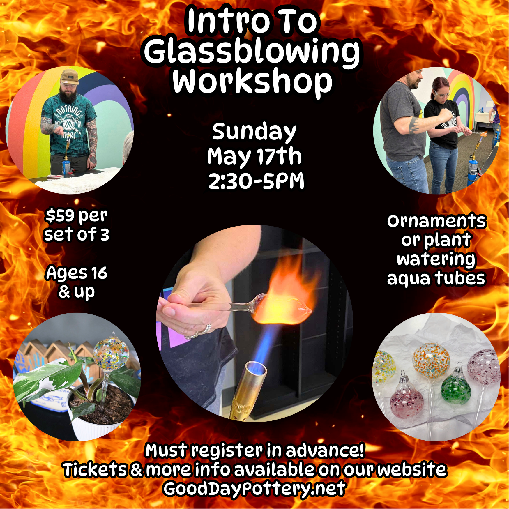 Intro to Glassblowing Workshop (May '26)