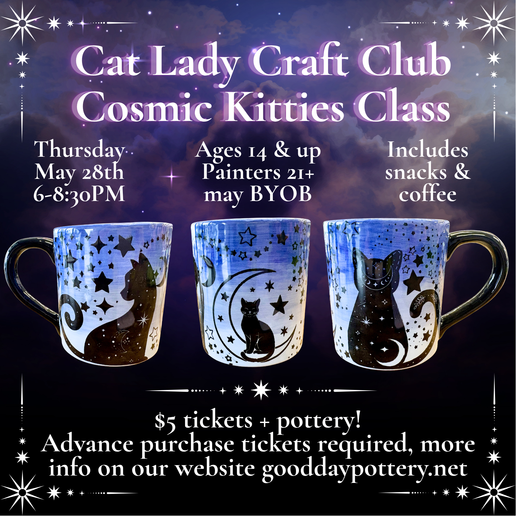 Cat Lady Craft Club - Cosmic Kitties Class