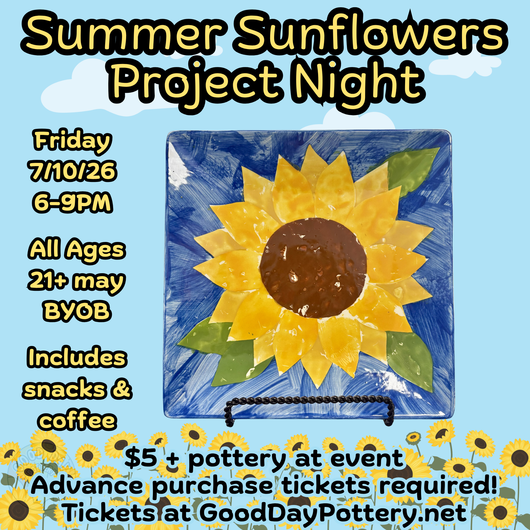 Summer Sunflowers Project Night