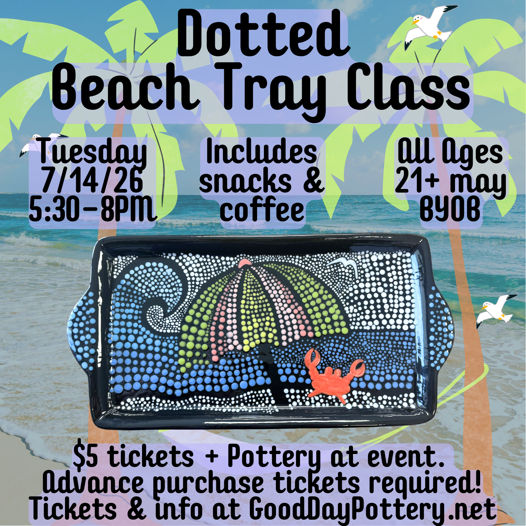 Dotted Beach Tray Class