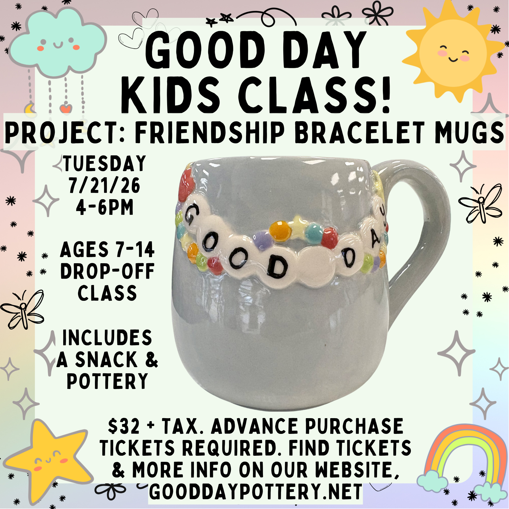 Good Day Kids Class - Friendship Bracelet Mugs
