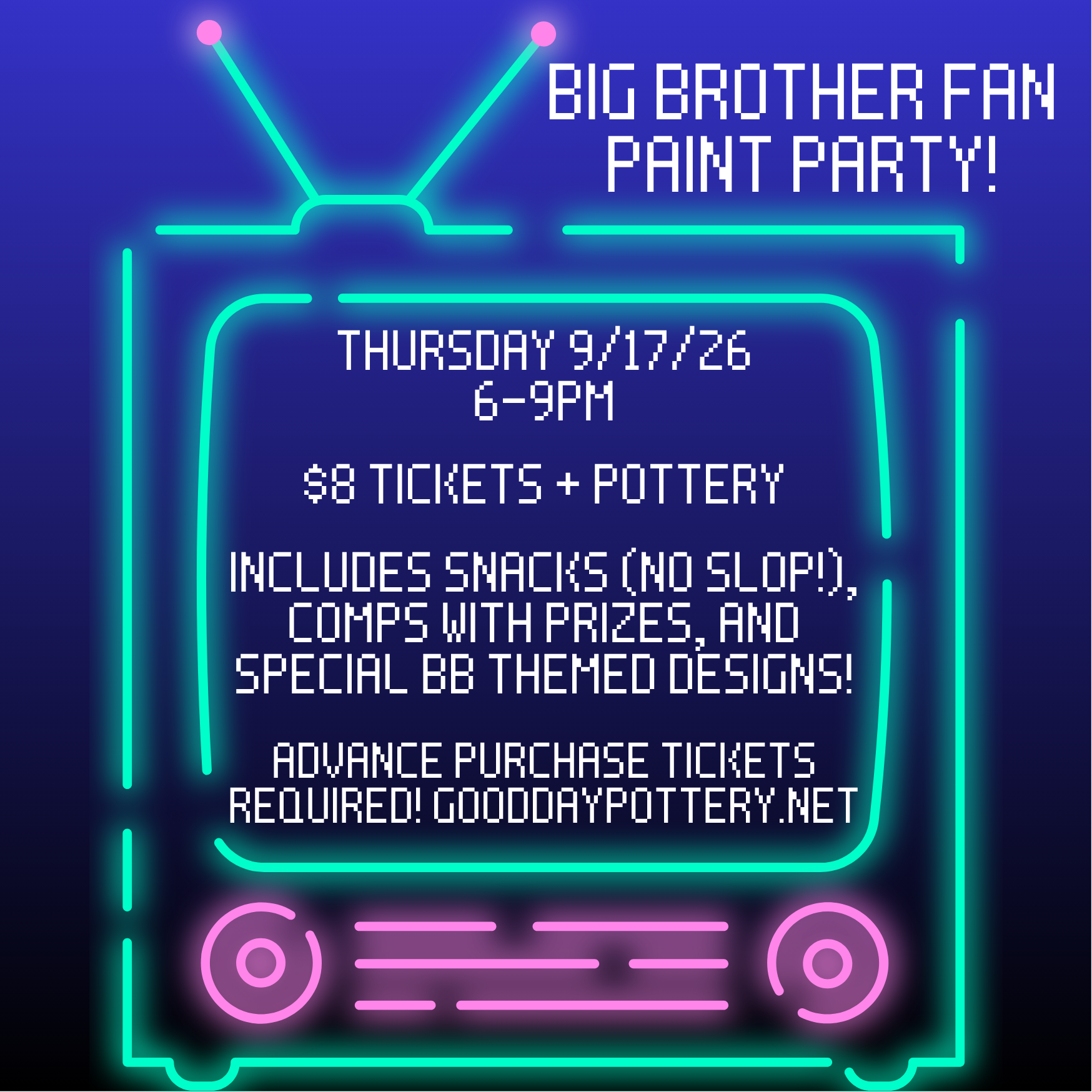 Big Brother Fan Paint Party