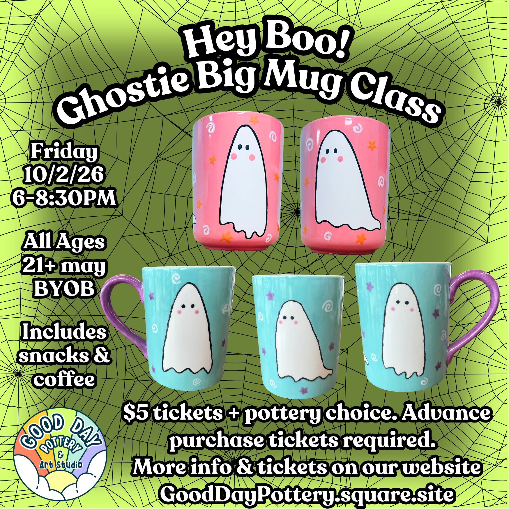 Hey Boo! Ghostie Big Mug Class
