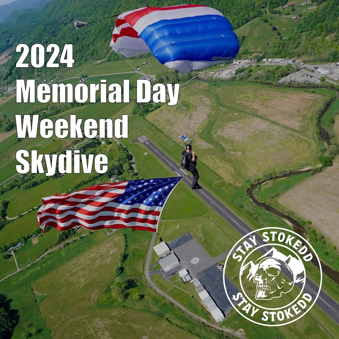 Link in Bio!

Feel the rush &amp; support veterans! 🪂 Join us this Memorial Day Weekend for an unforgettable skydiving event with Stay Stokedd &amp; Skydive Mountain City. Dive from the sky or enjoy the ground festivities - food trucks, raffles, &am