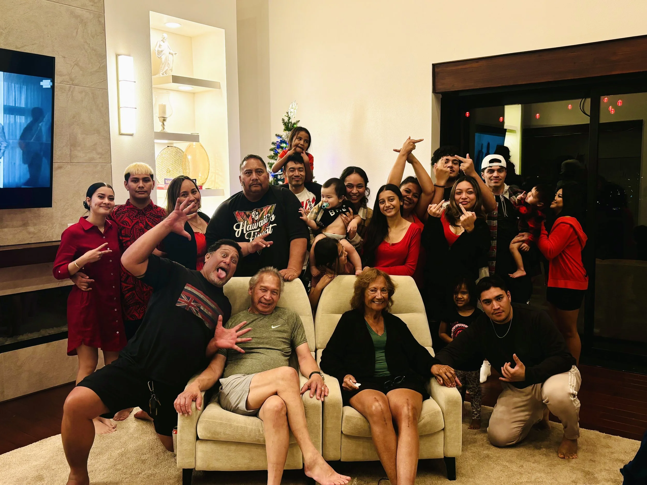 I asked Chat GPT to roast our family photo