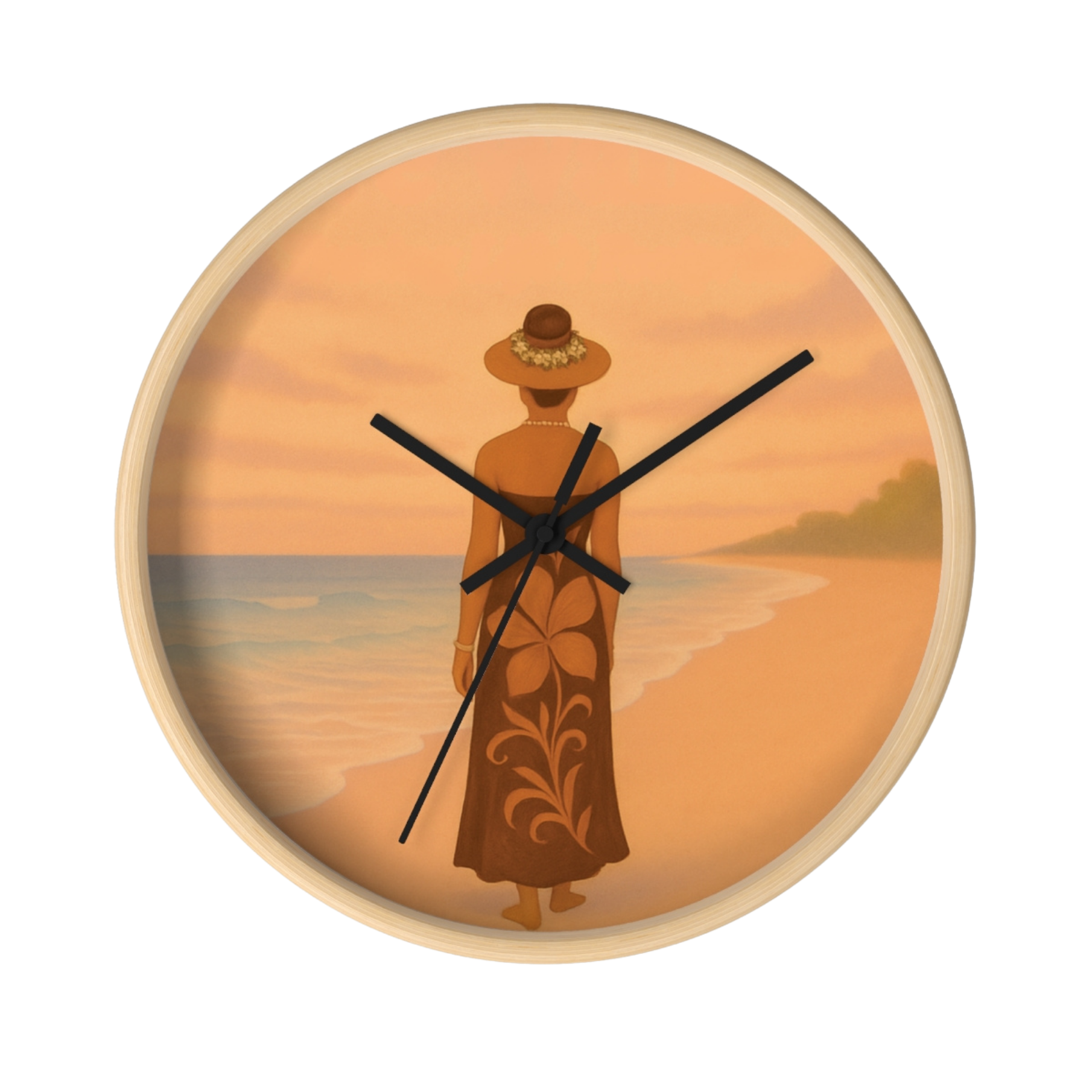 Waves of Reflection Wall Clock