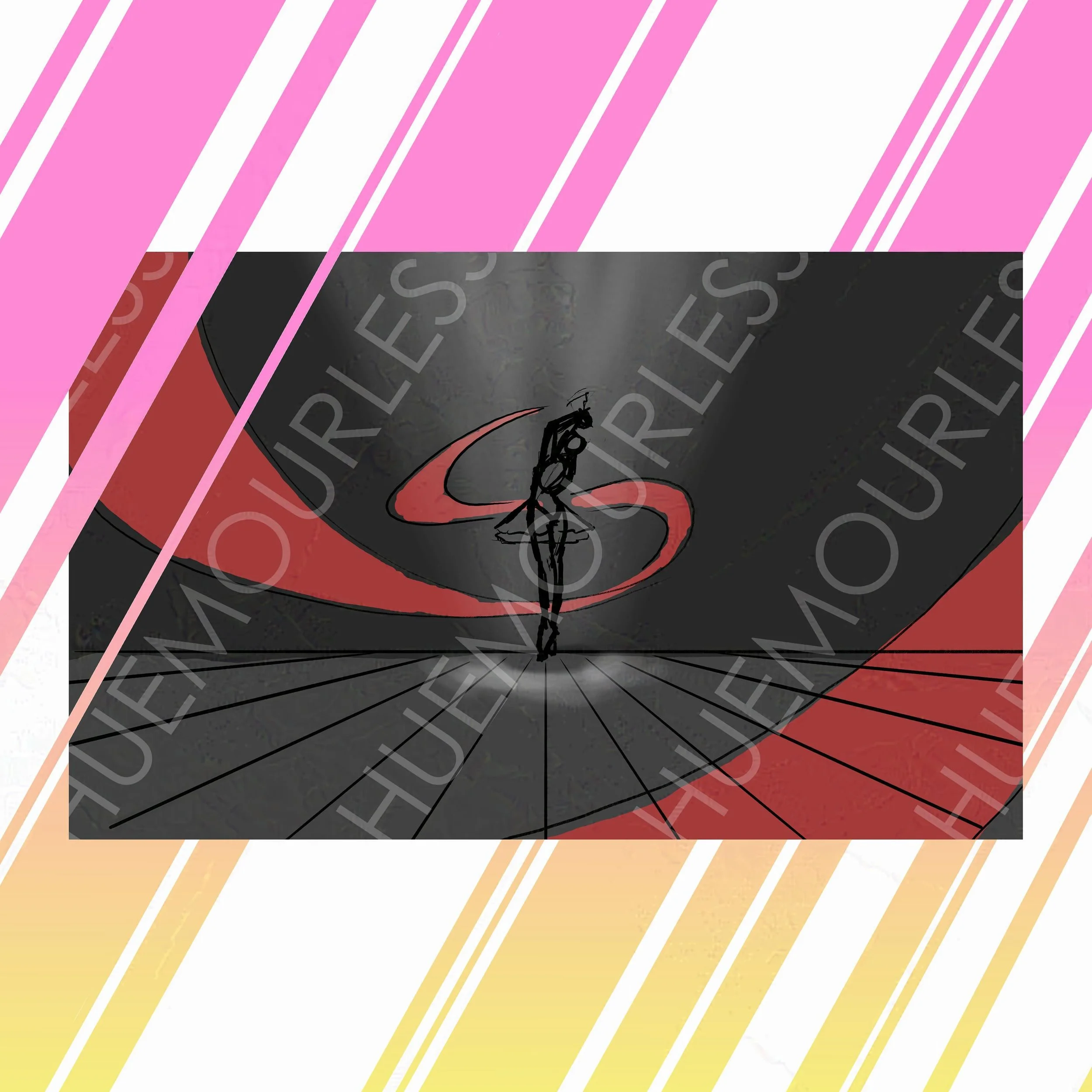 [REUPLOAD] recent synesthesia sketch that i probably will not have time to flesh out this summer, inspired by the music of Spiderman: Across the Spiderverse. I loved the movie so much, it was an animated triumph. I wish all the animators and concept 