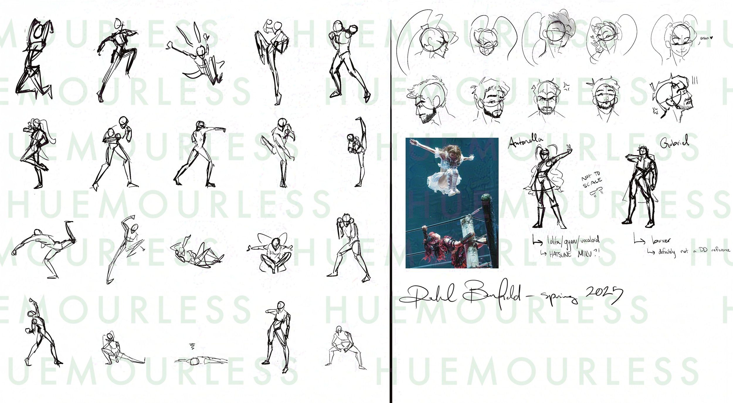 ideation for a university assignment about wrestlers. made in procreate, spring 2025.