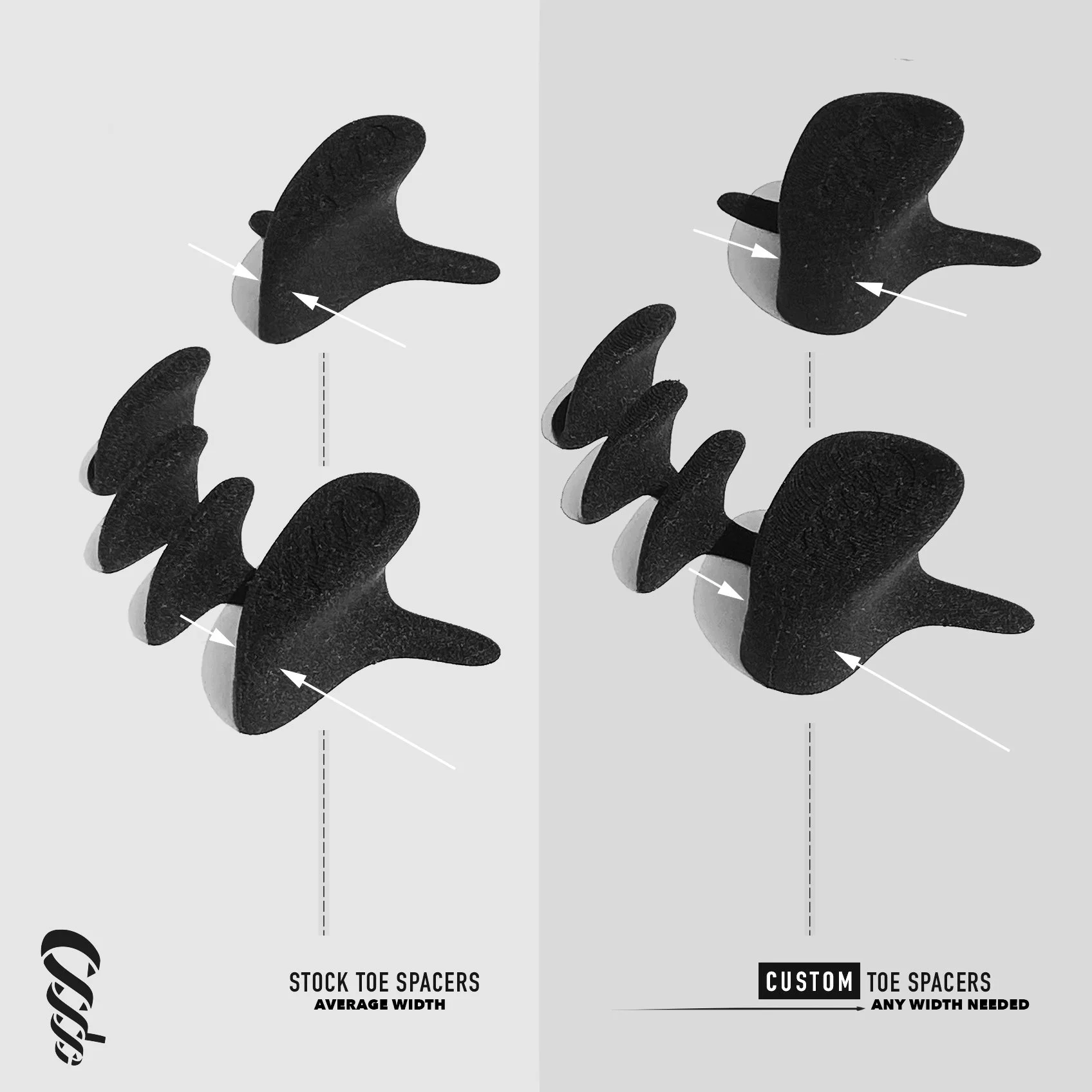 Custom TOE SPACERS