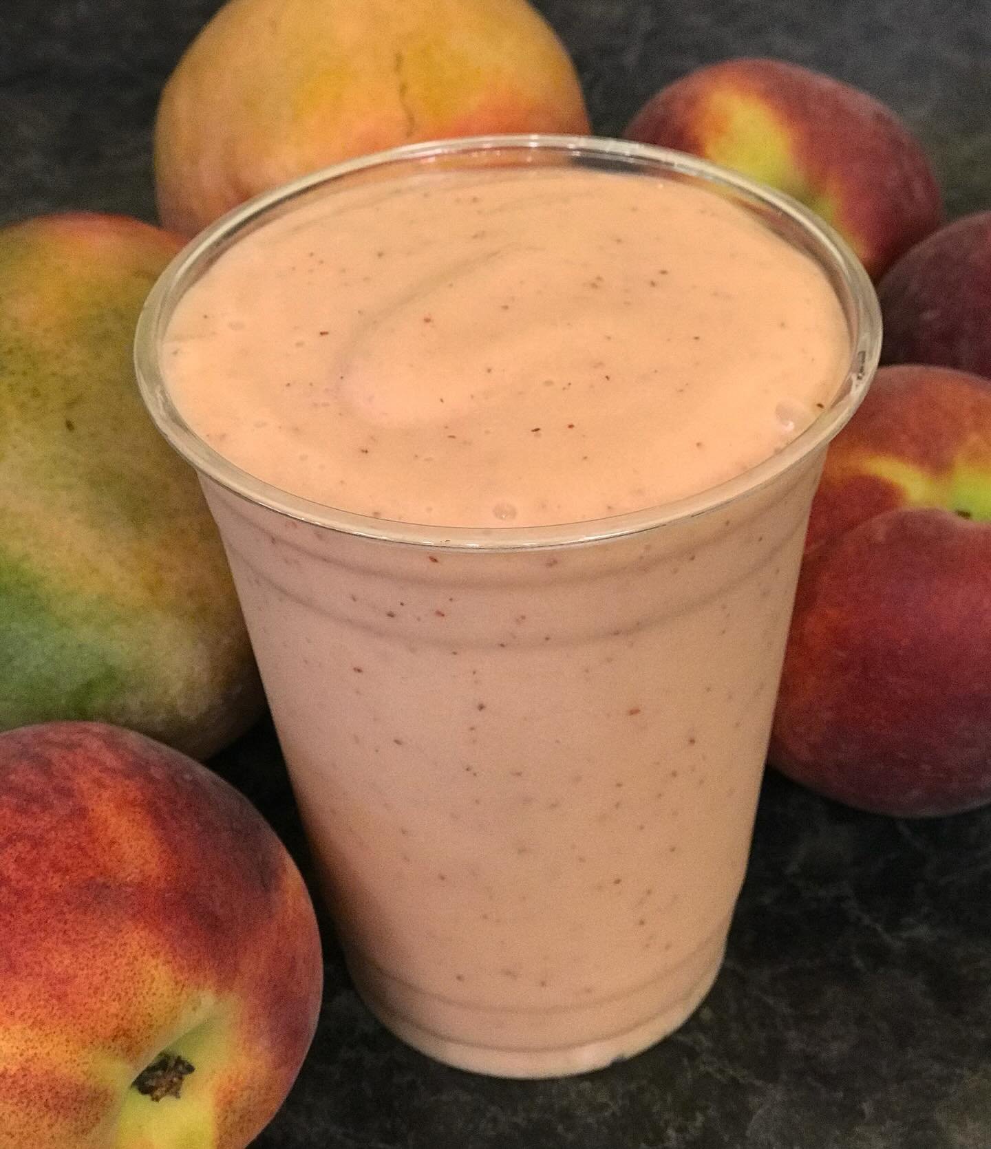 Our delicious peach mango smoothie is back! 🍑☀️
 
It&rsquo;s made with fresh peaches, mangos, and local peach yogurt. 

It&rsquo;s a customer favorite and is only available for a limited time this spring/summer, so make sure you stop in and try one 