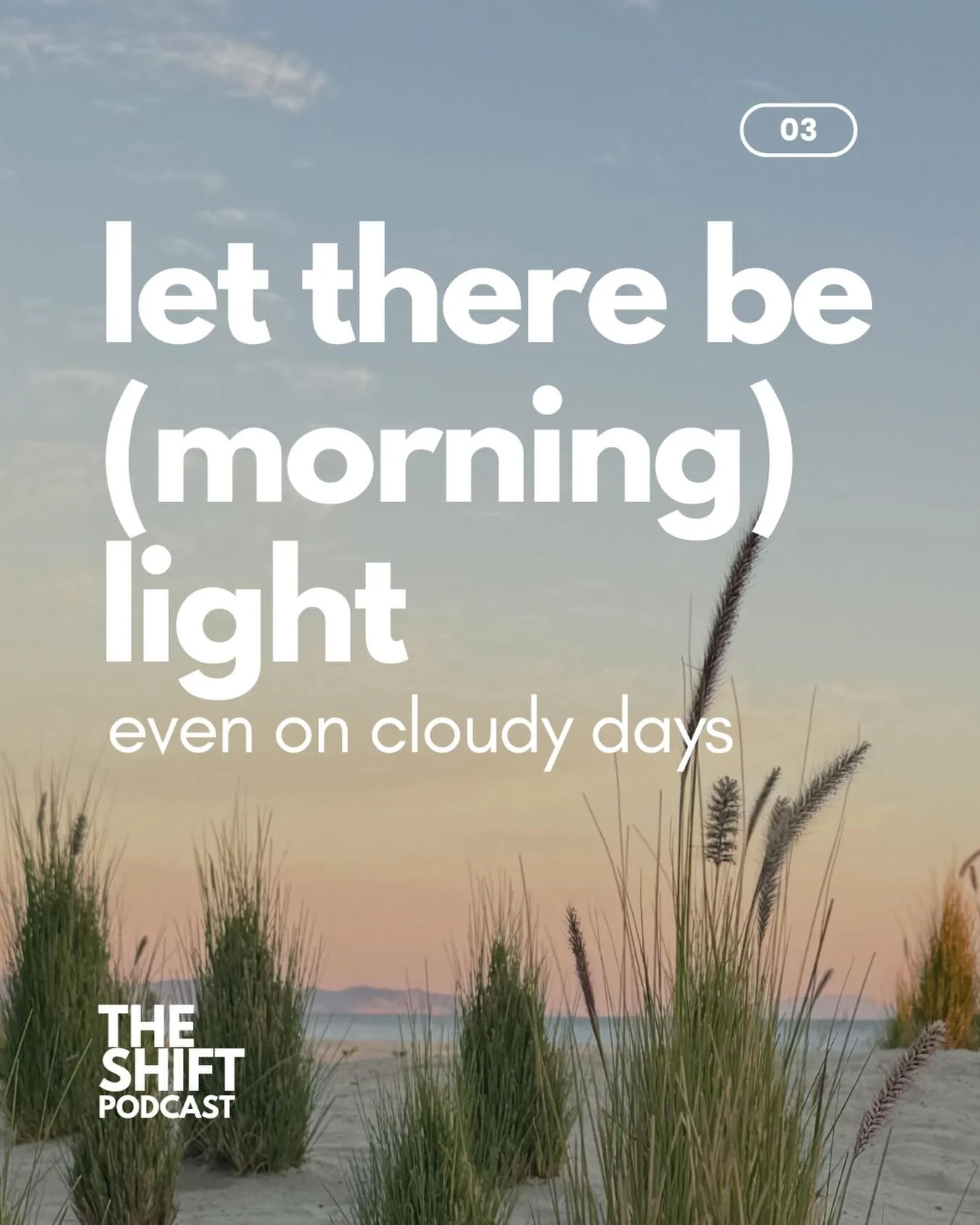 get outside in the morning. even if it&rsquo;s cloudy. 

link in bio