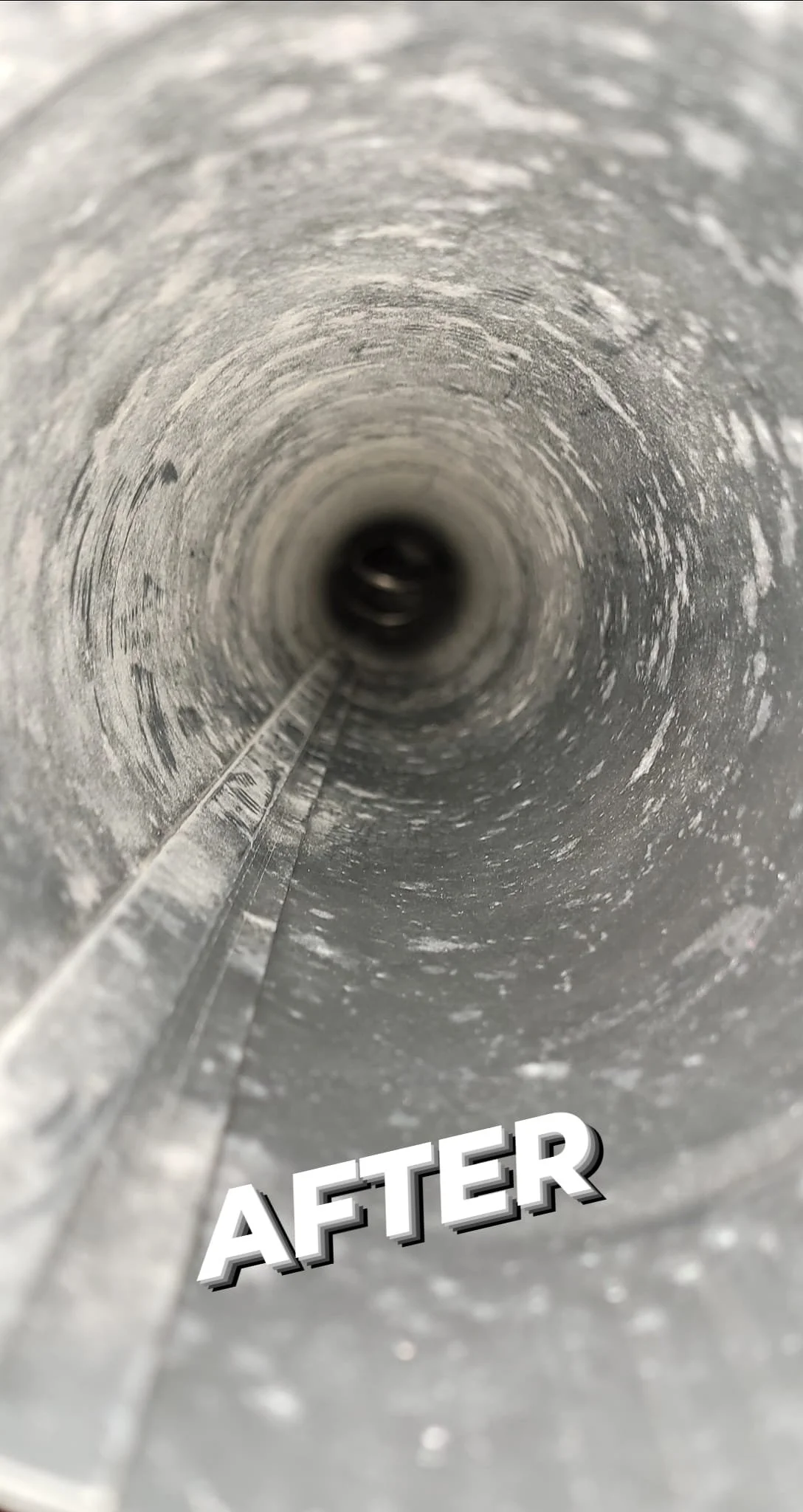 after cleaning dryer vent view