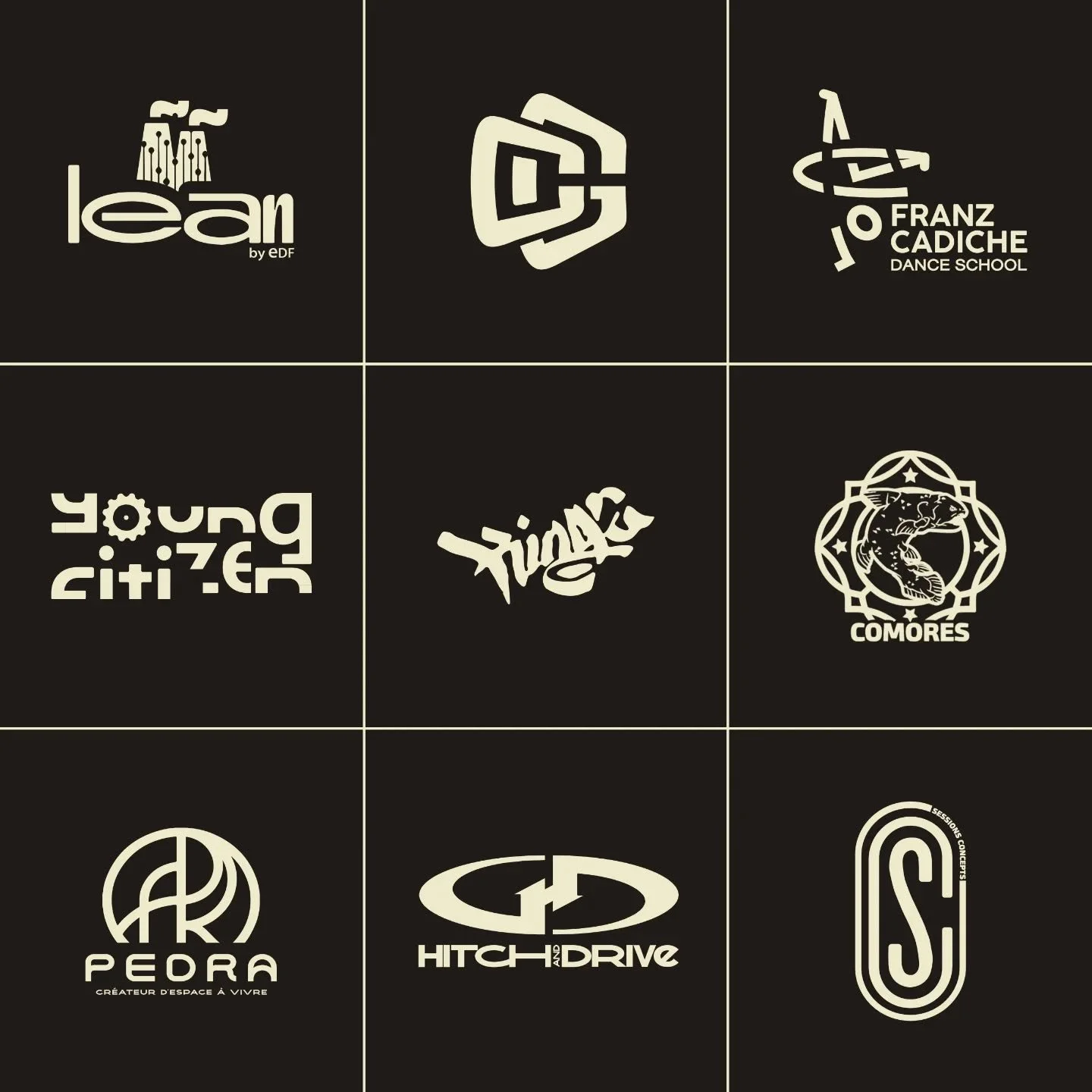 ➡️ Retour aux fondamentaux avec une galerie de logos.

Chez Kingz Dsgnr, ce sont 9 identit&eacute;s visuelles et 9 lettrages enti&egrave;rement con&ccedil;us en interne. De l&rsquo;industrie nucl&eacute;aire aux agences immobili&egrave;res, en passan