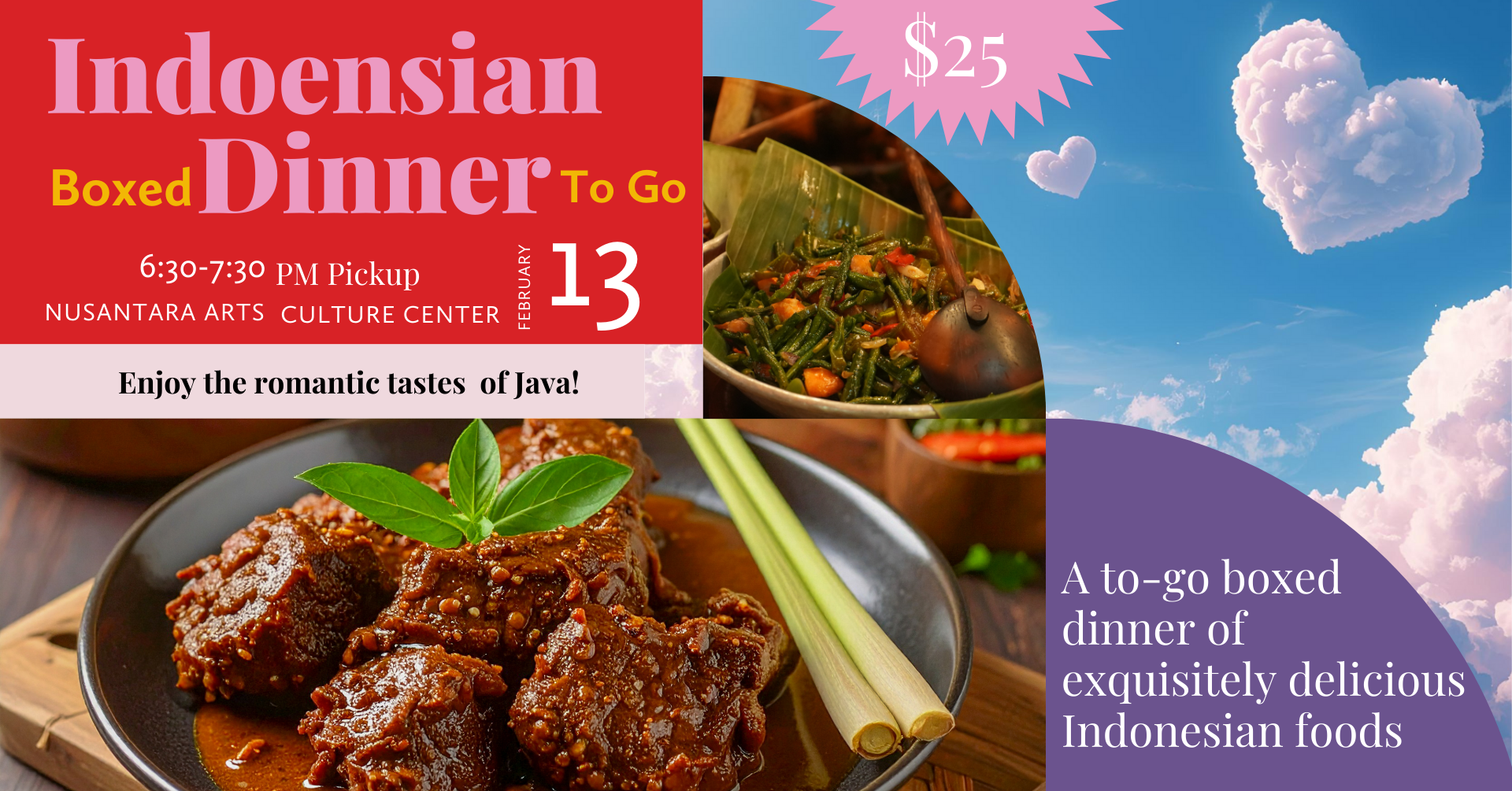 Indonesian Boxed Dinner To-Go