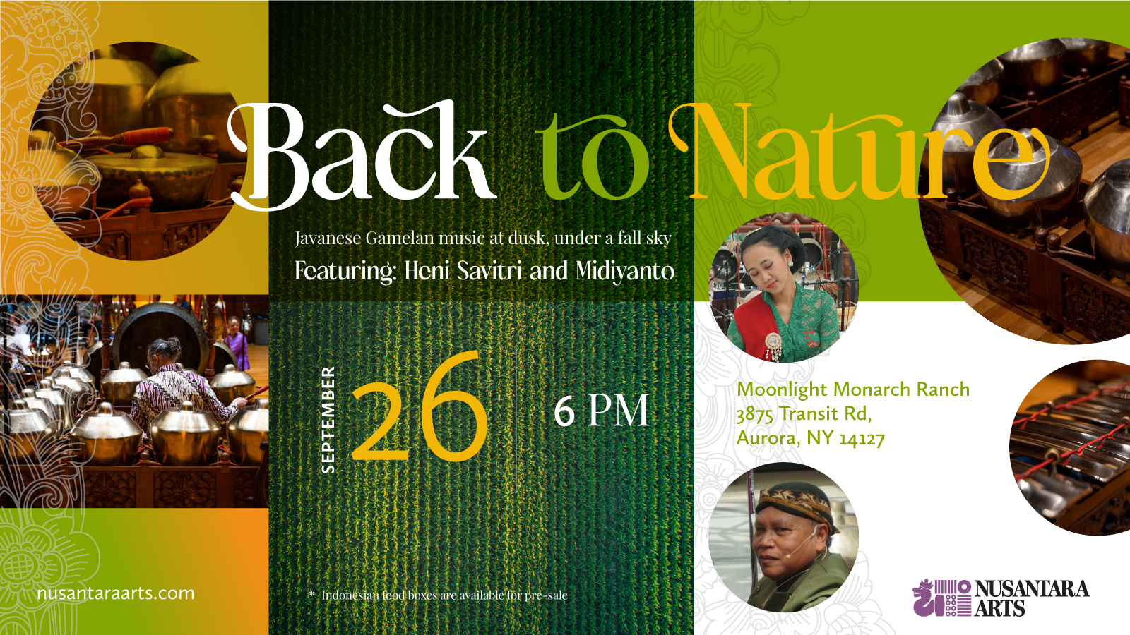 Back to Nature: Javanese Gamelan Music at Dusk Under a Fall Sky 