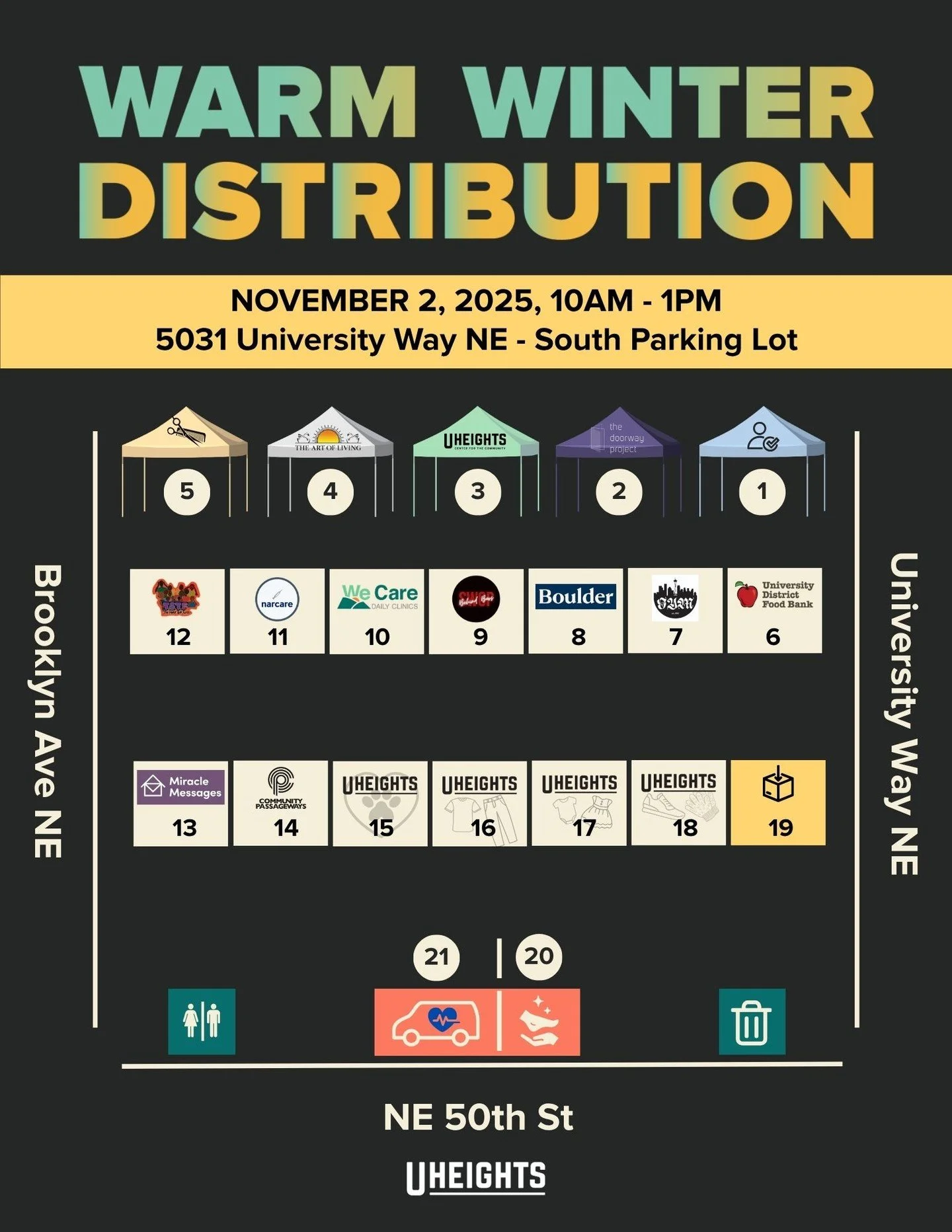 Warm Winter Distribution is tomorrow!

Thanks to our community&rsquo;s generous donations, we&rsquo;re ready to share hundreds of winter clothing items with neighbors. Check the event map + vendor guide to see services on site and where to line up. W