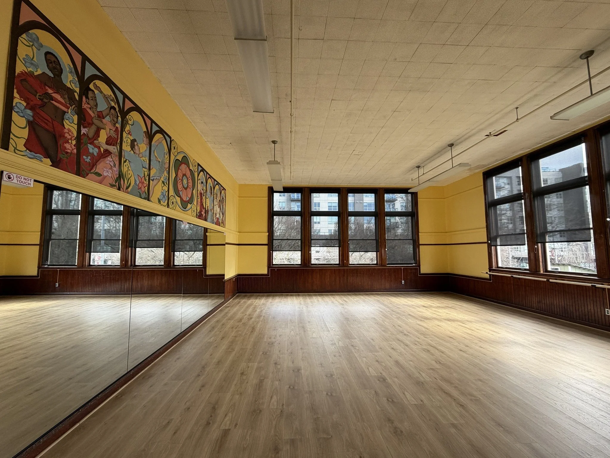 The wait is over, Room 104 is officially here in its full form. Urban ArtWorks installed a stunning Art Nouveau-inspired mural 🎨, and we've added a ballet barre 🩰 and full-length mirrors to bring it all together. A space designed to inspire creativ