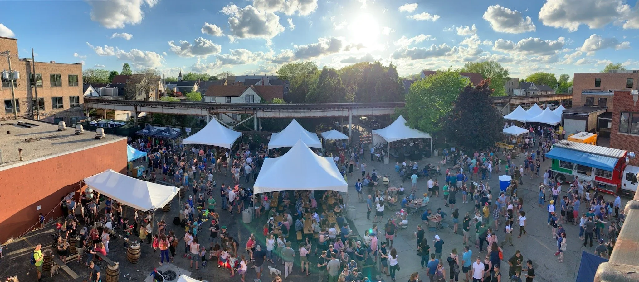 mayfestivesary in ravenswood corridor in chicago