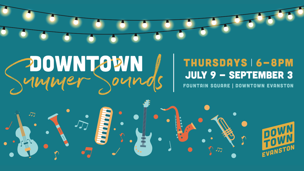 evanston downtown summer sounds 2026 season flyer