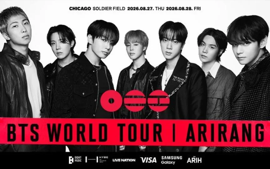 BTS world tour at soldier field Aug 27 and 28 at 8pm